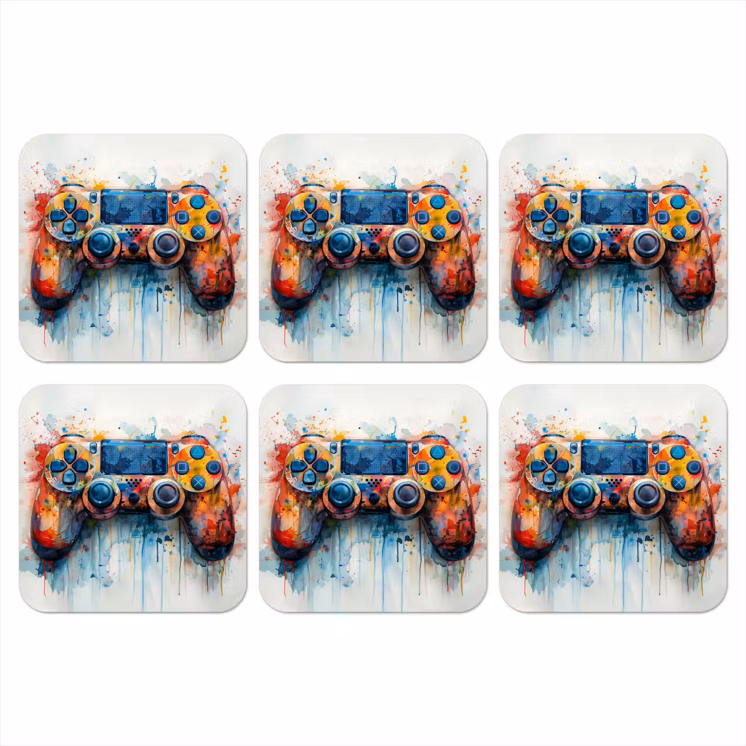 Kinder- en tiener kamer - Gaming - Game controller onderzetter kurk middel -3d