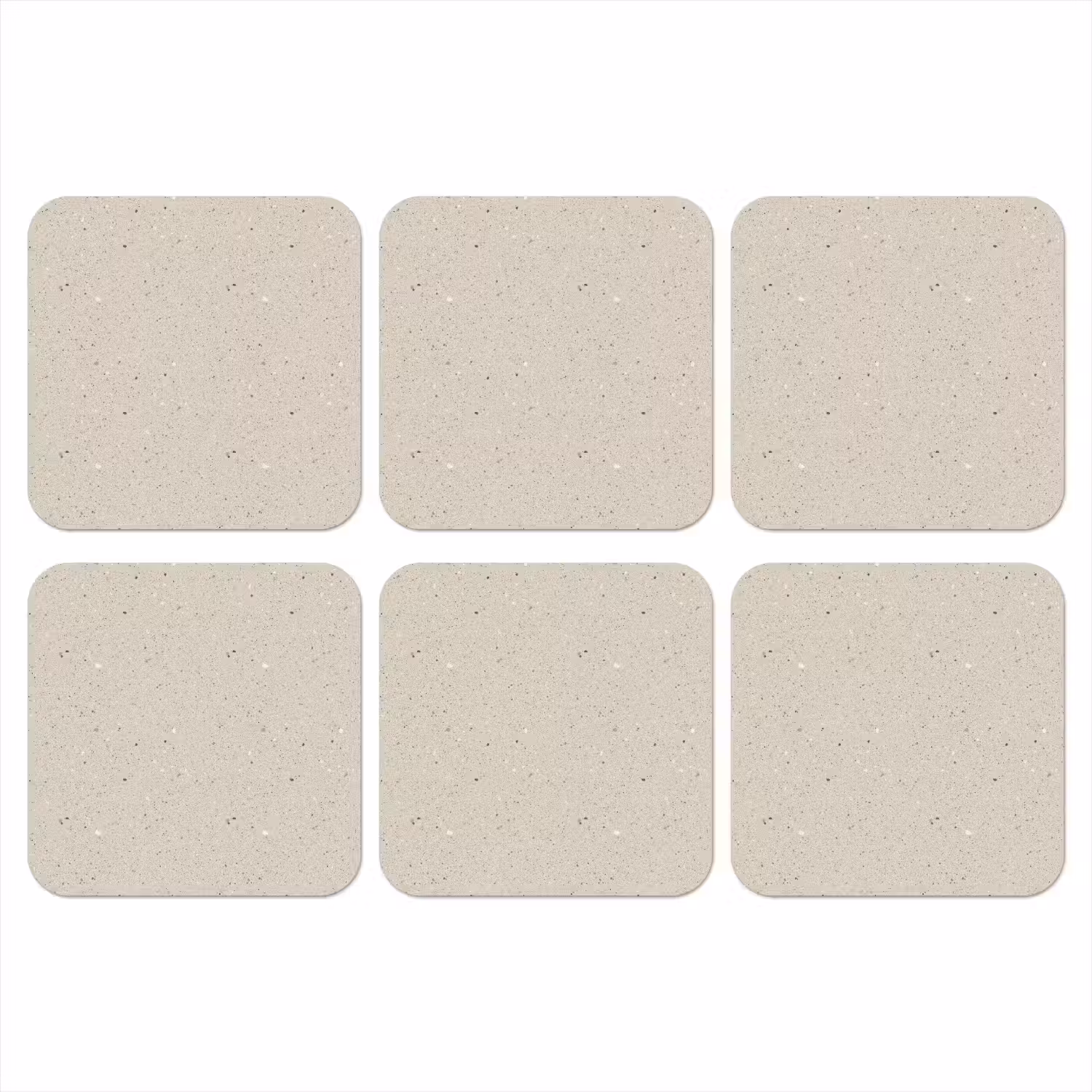 Lichtbeige - Terrazzo - Grijs onderzetter kurk middel 366 -3d