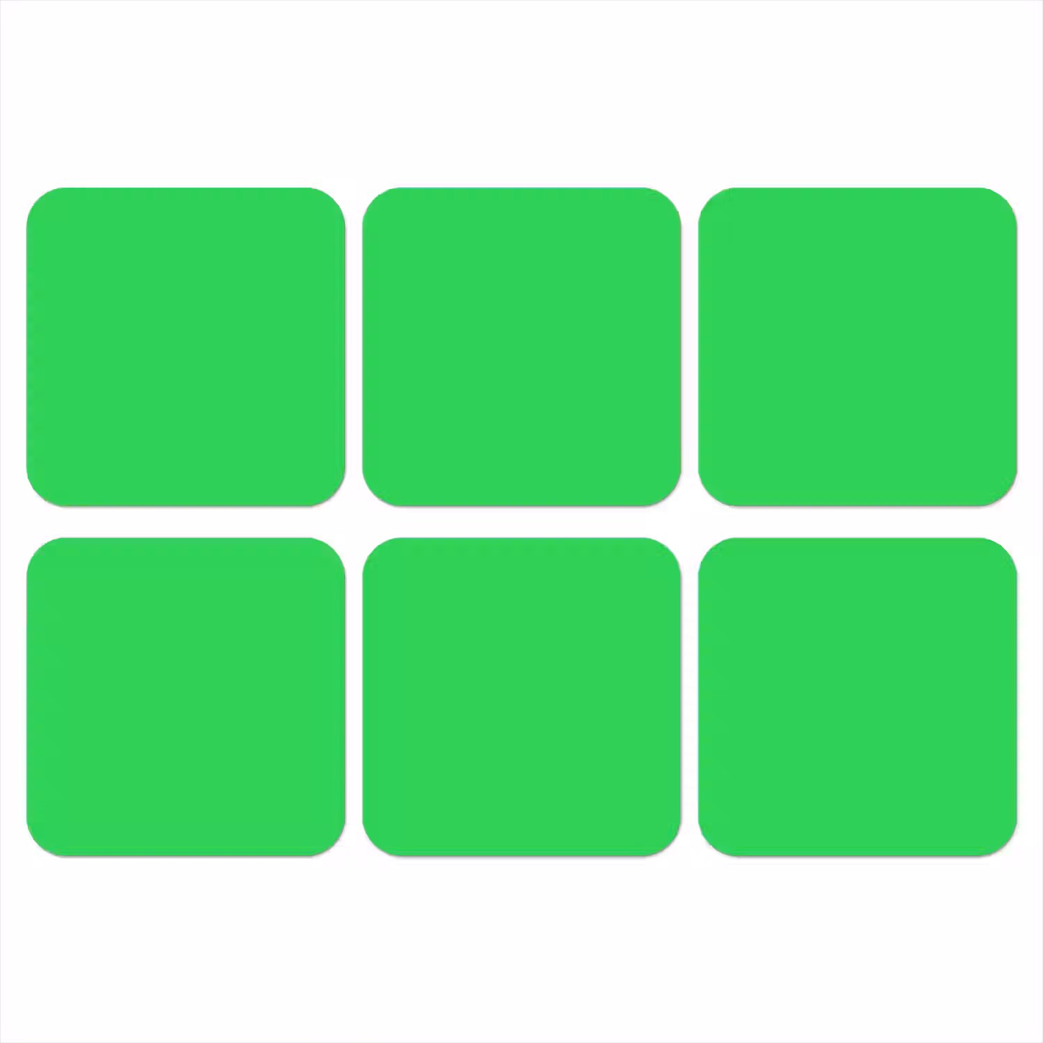 Mint - Green - Groen onderzetter kurk middel 366 -3d