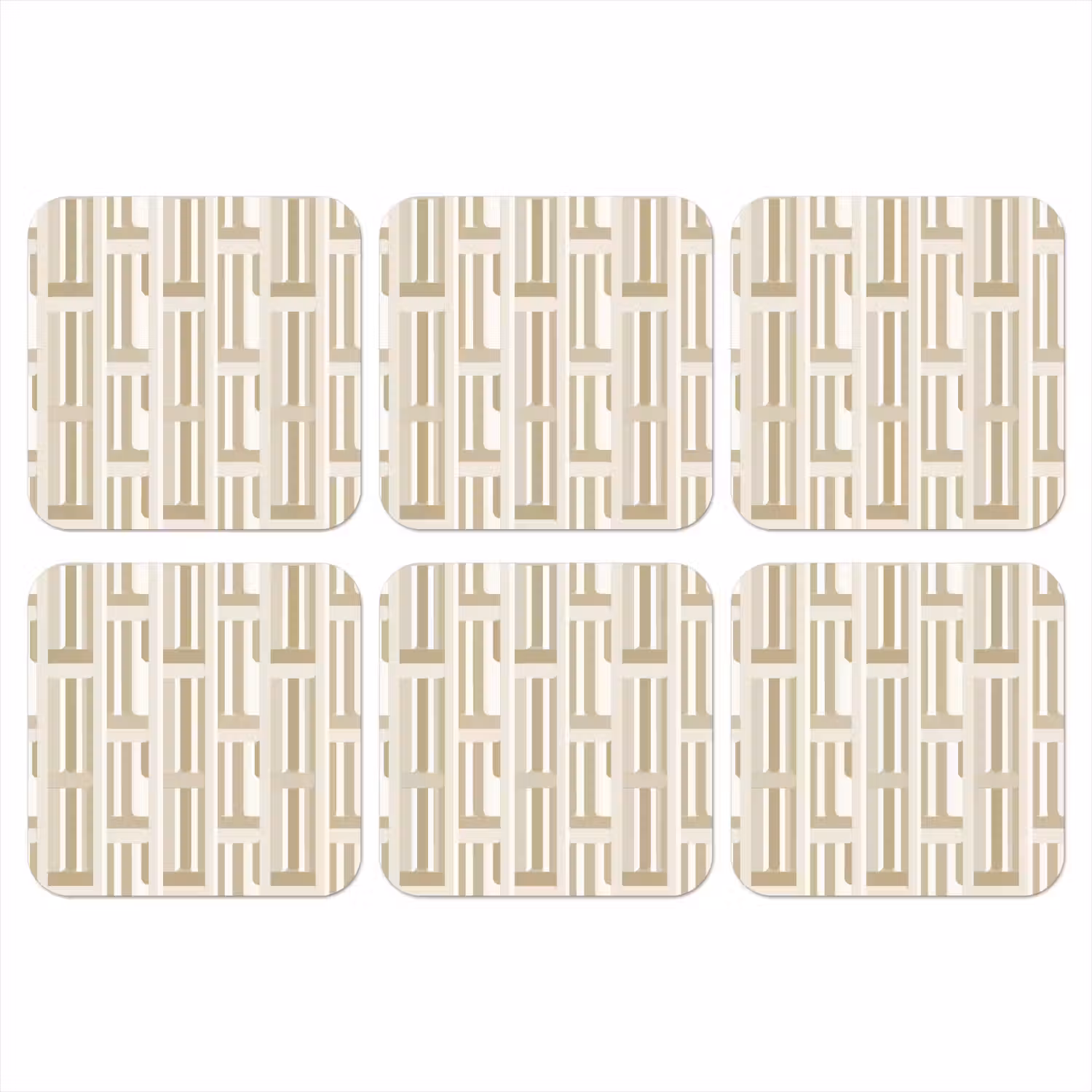 Modern - Geometrisch - Beige onderzetter kurk middel 366 -3d