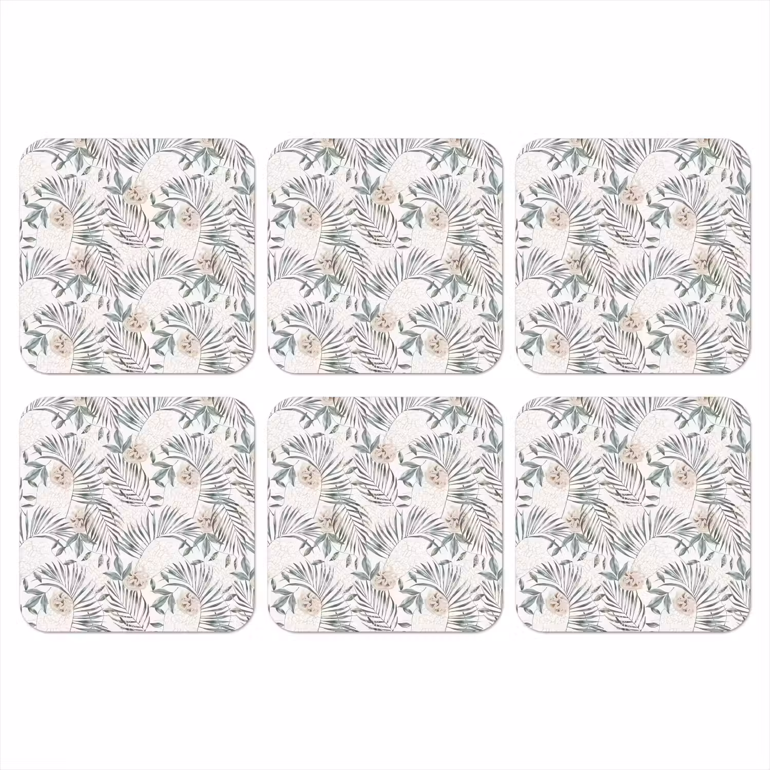 Monstera - Palmblad - Jungle - Tropisch onderzetter kurk middel -3d