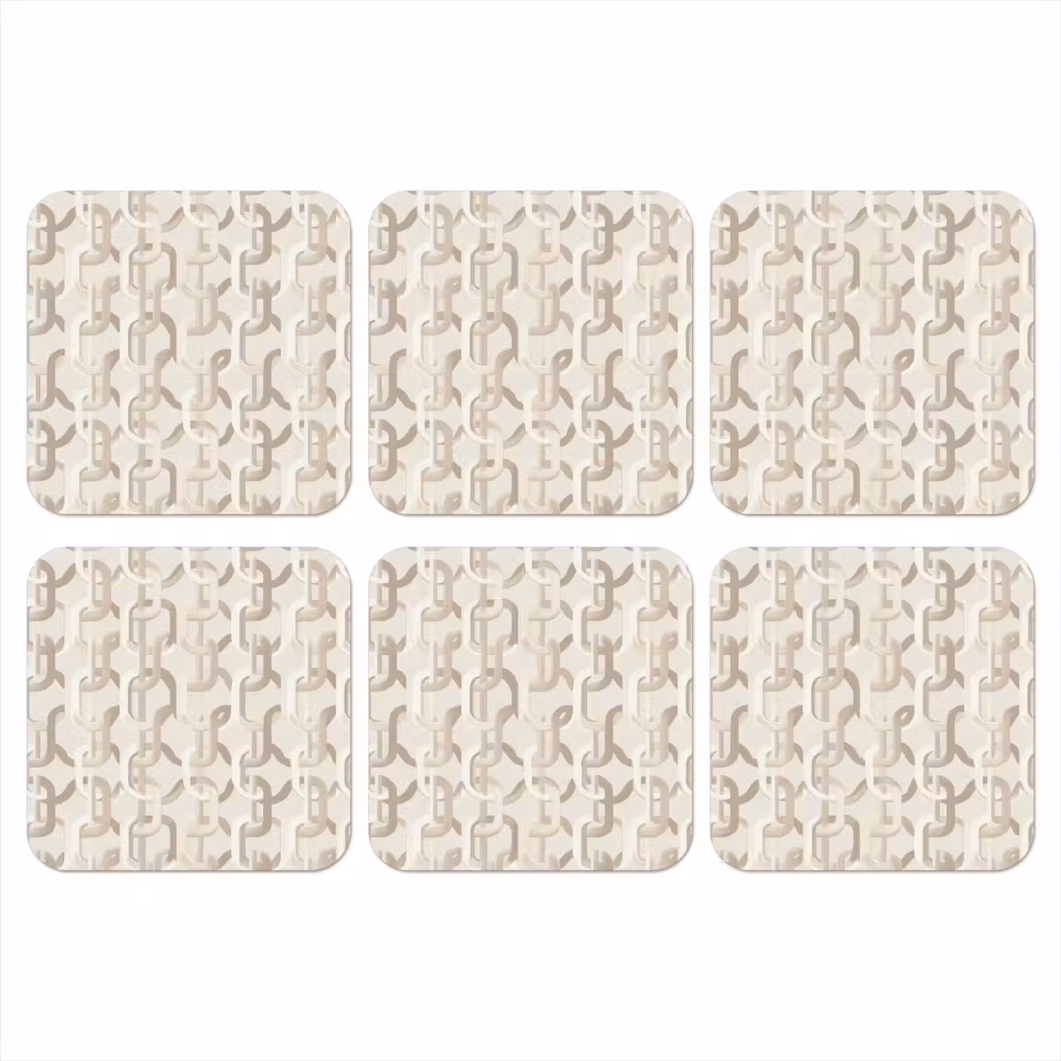 Motief - Abstract - Beige onderzetter kurk middel 366 -3d
