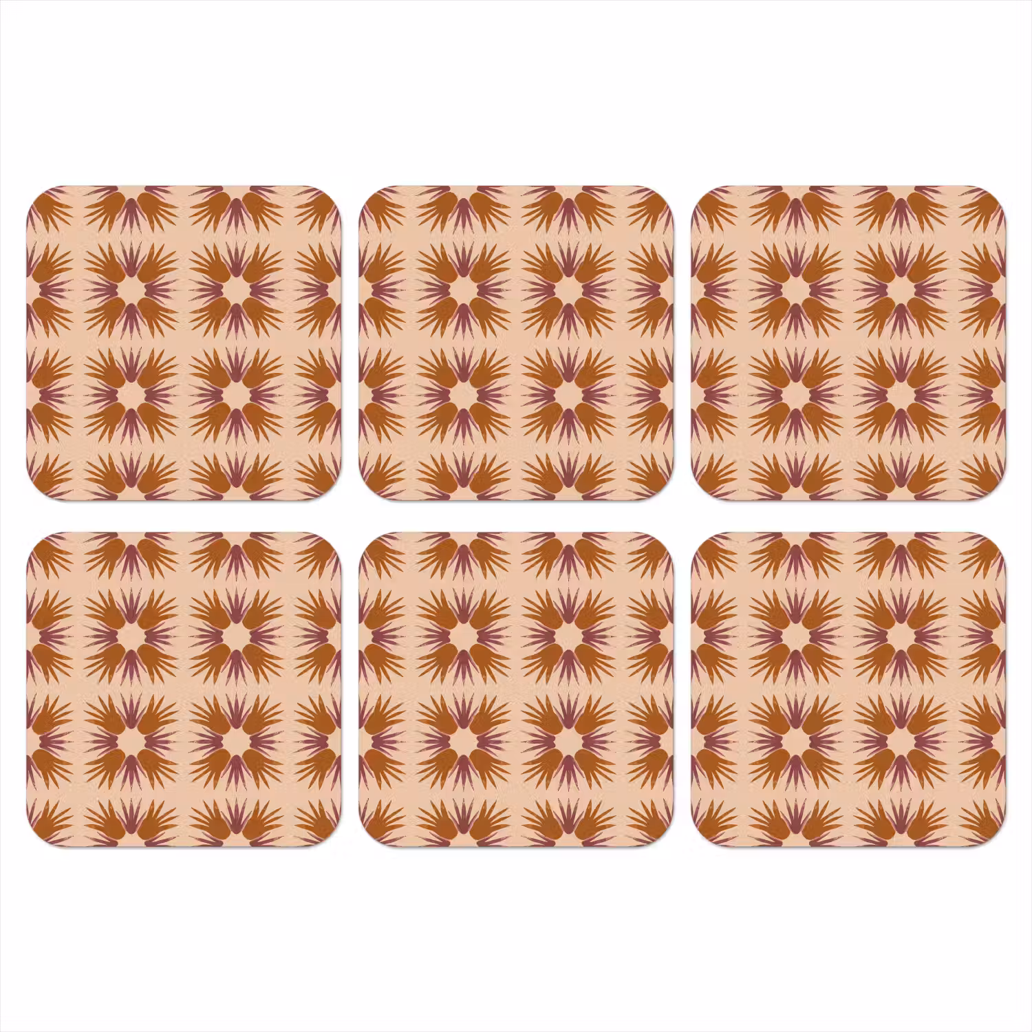 Ornament - Patroon - Oker onderzetter kurk middel 366 -3d