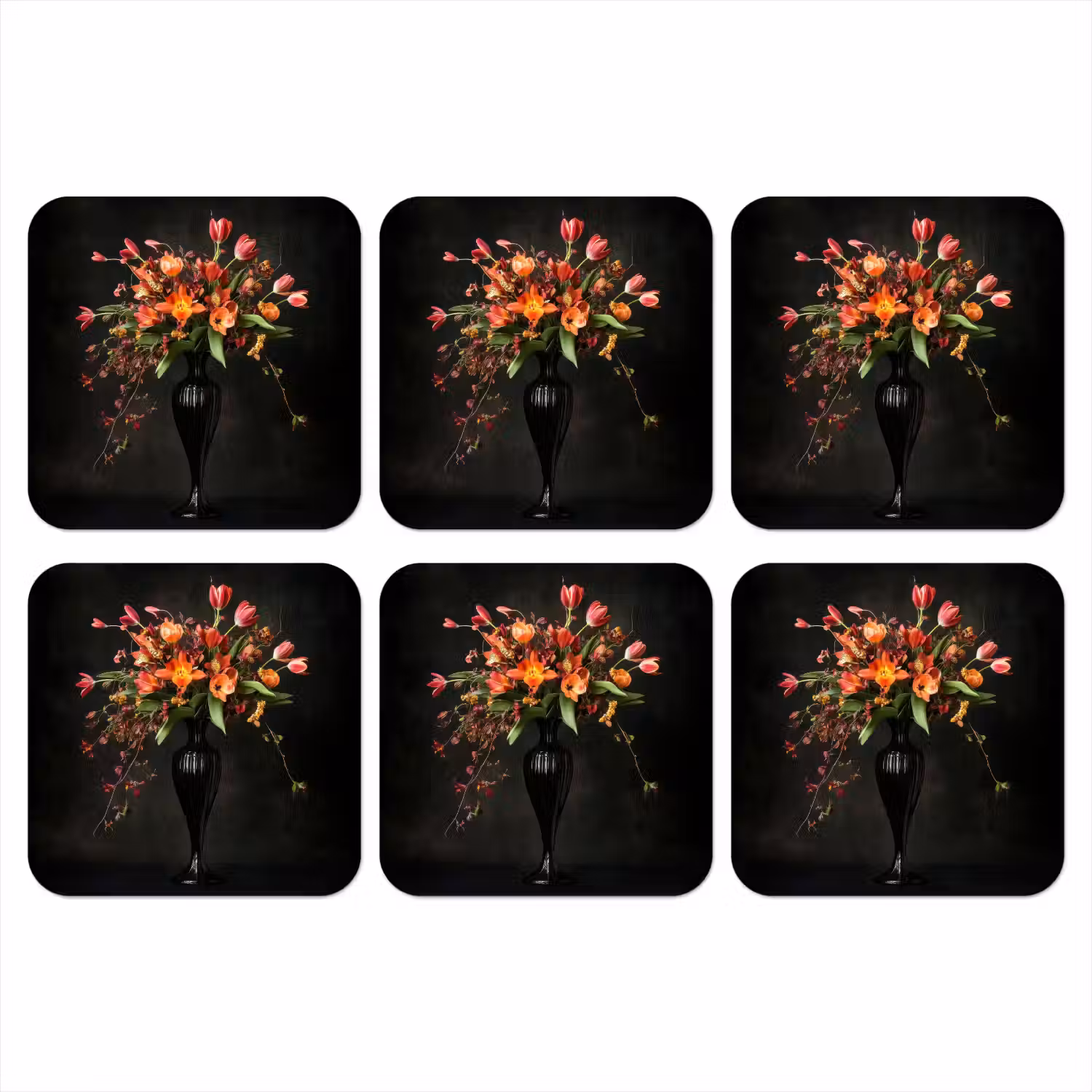 Sierlijk - Boeket - Vaas onderzetter kurk middel -3d