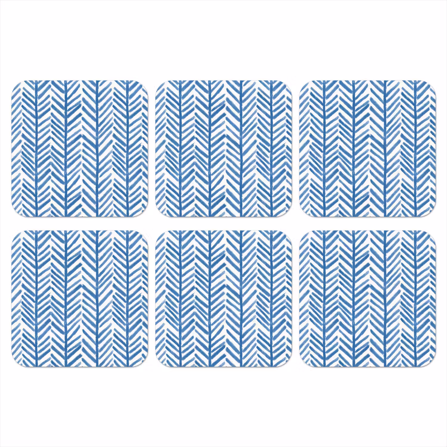 Patroon - Streep - Blauw onderzetter kurk middel 366 -3d