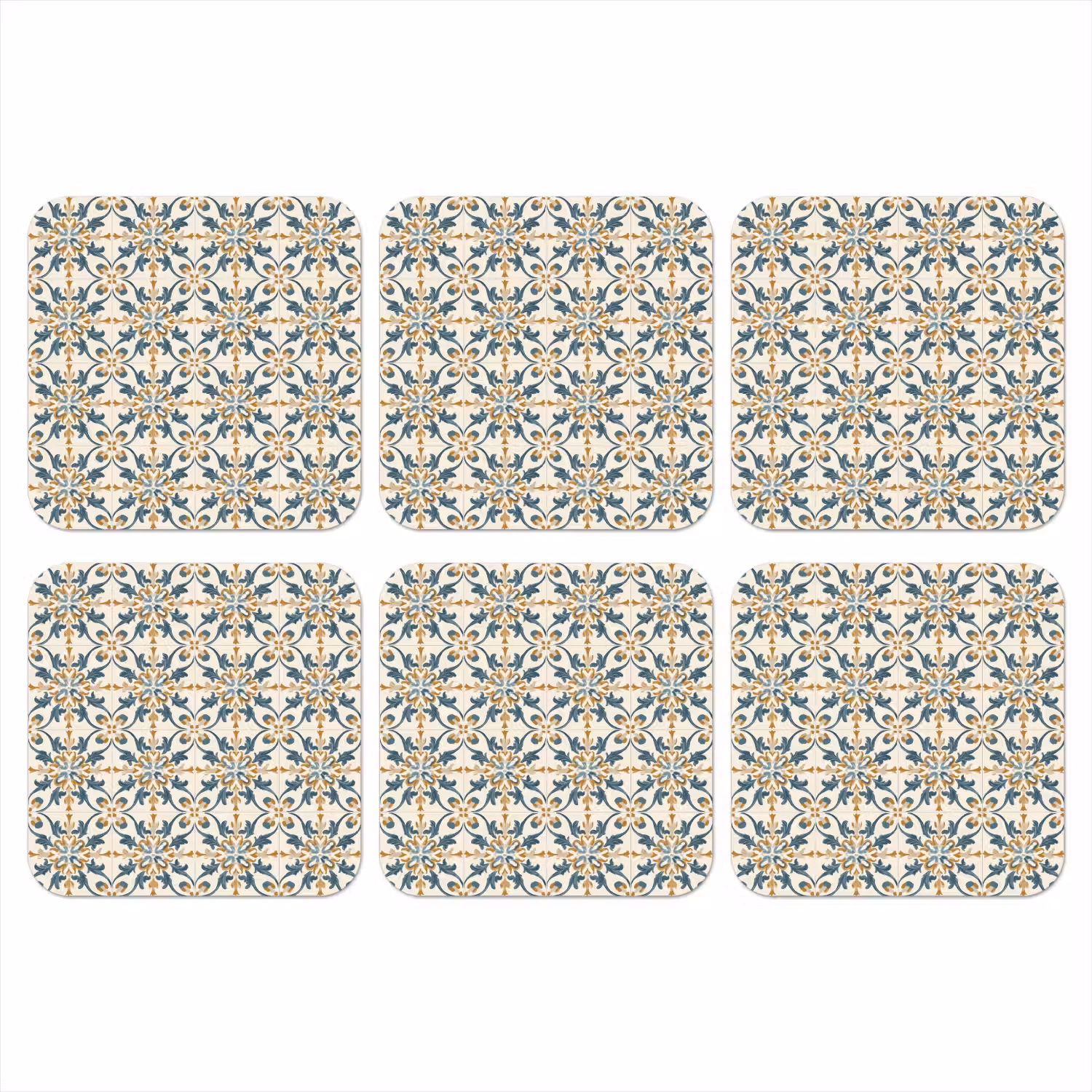 Patroon - Klassiek - Kleurrijk onderzetter kurk middel 366 -3d