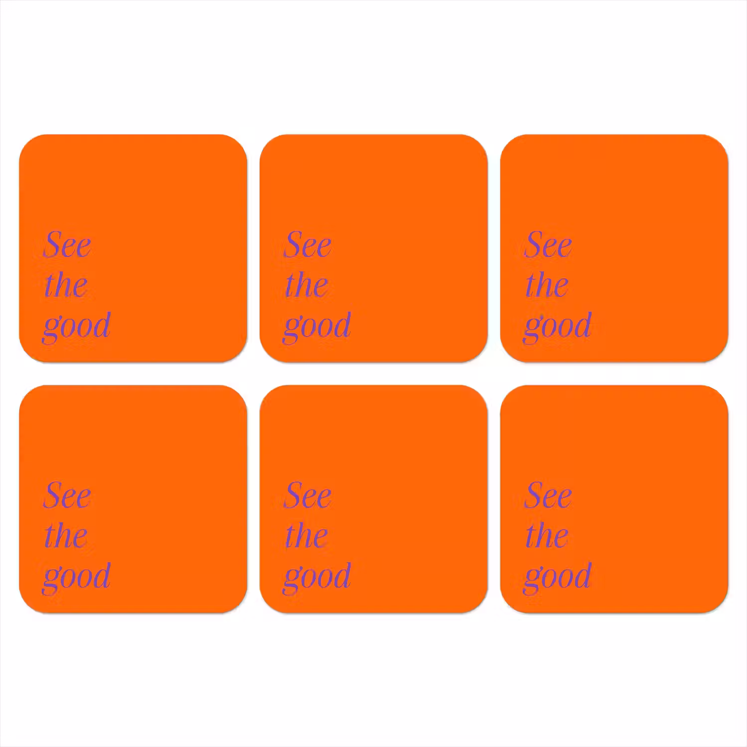 See te good - Paars - Oranje onderzetter kurk middel -3d