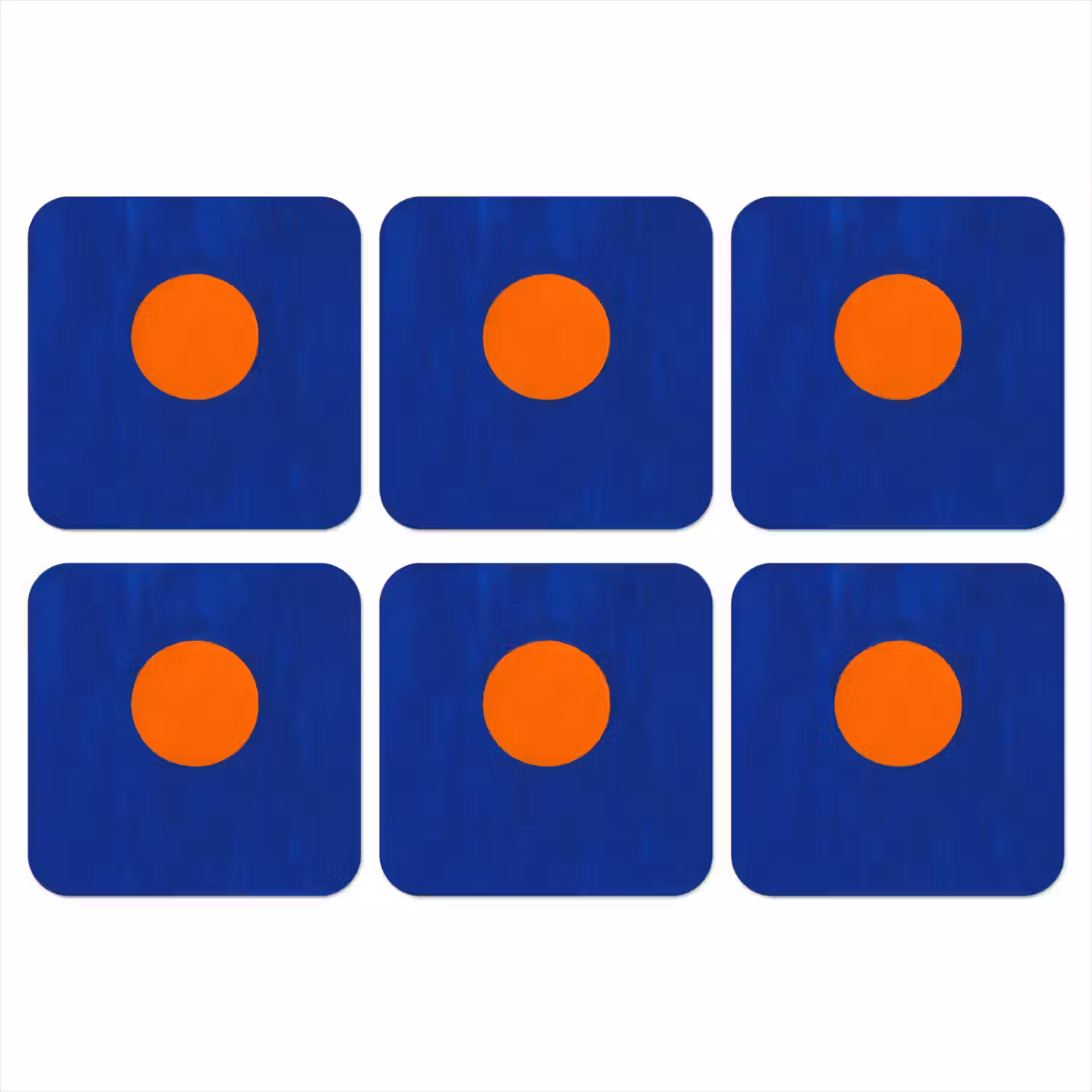 Vorm - Rond - Minimalistisch - Blauw onderzetter kurk middel -3d