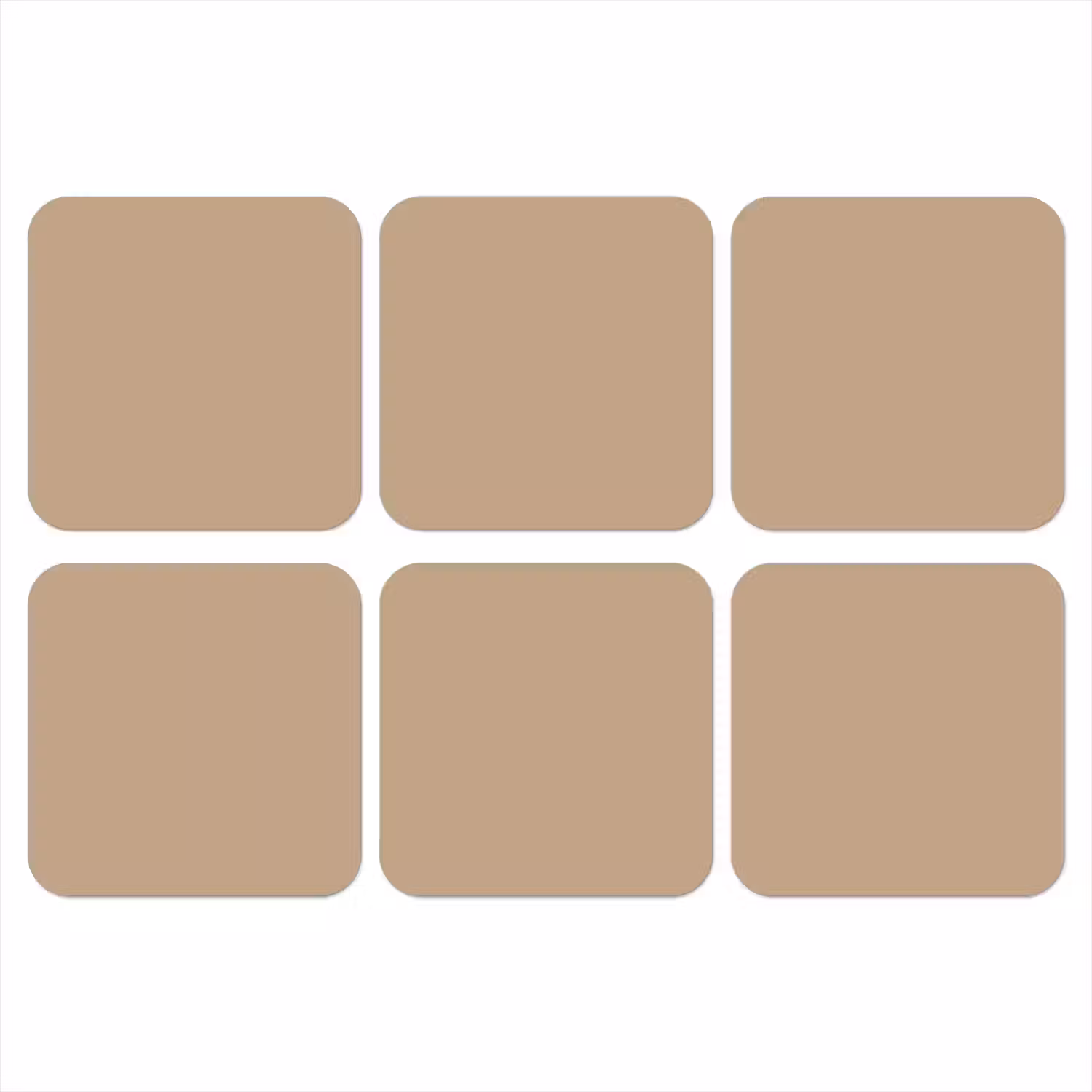 Soft - Taupe - Bruin onderzetter kurk middel 366 -3d