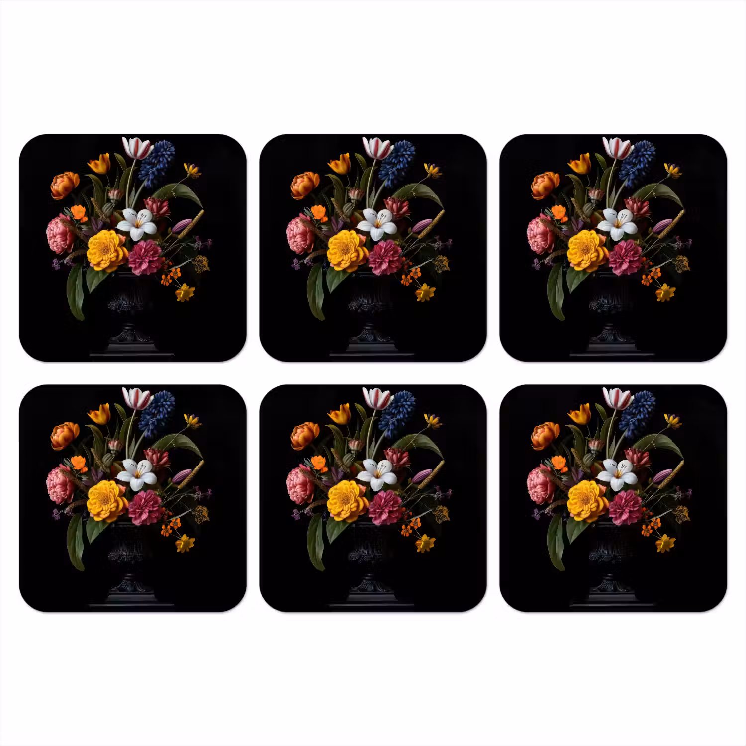 Lente - Bloemen - Klassiek - Vaas onderzetter kurk middel -3d