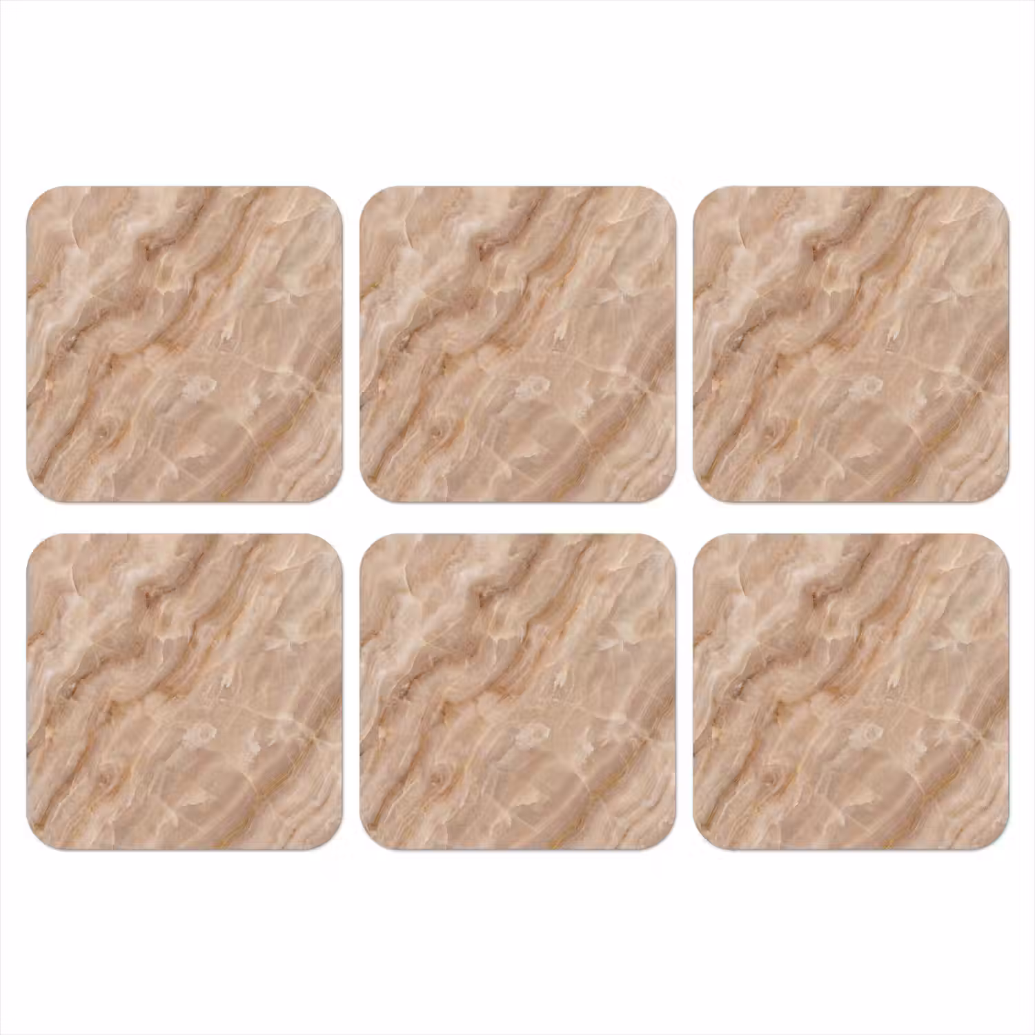 Steen - Ader - Natuur - Modern - Beige onderzetter kurk middel -3d