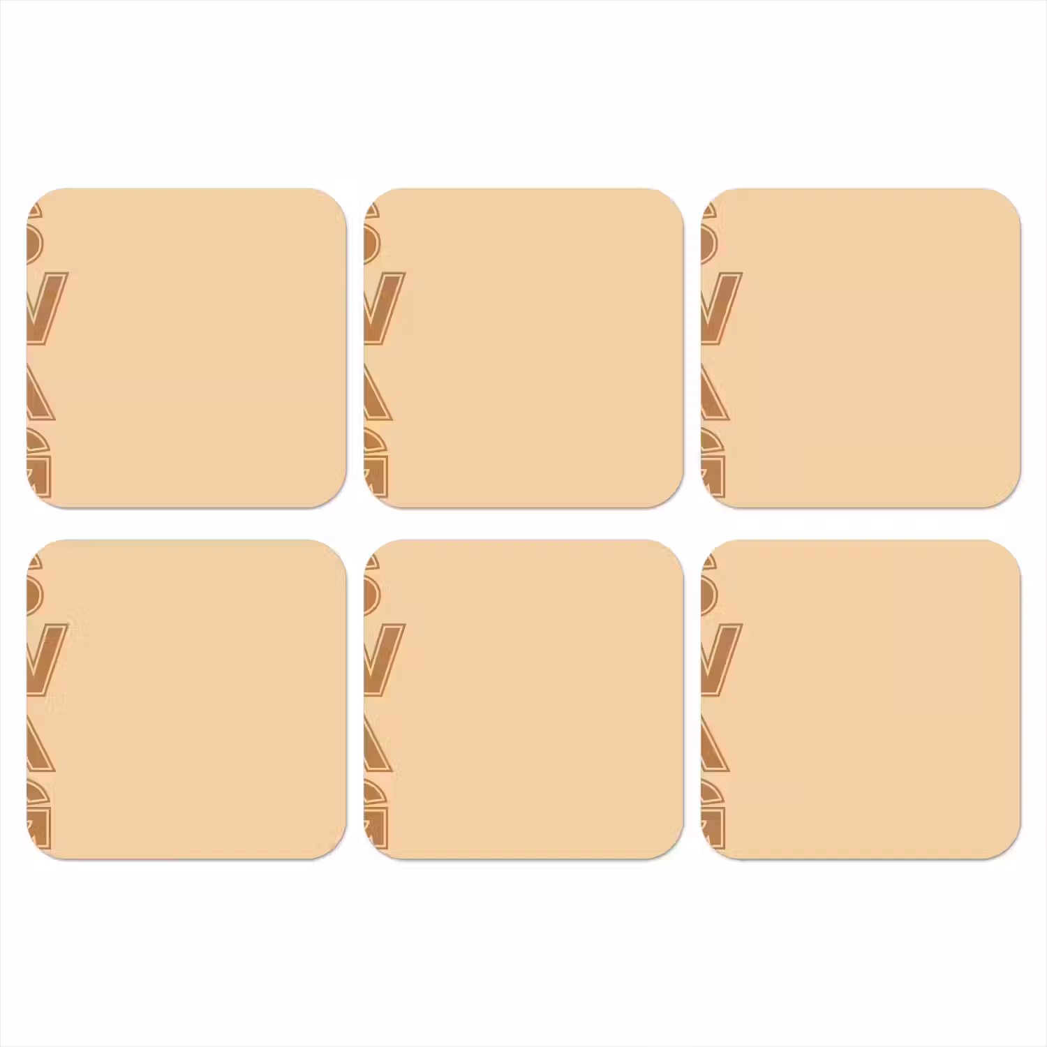 Swag - Bruin - Beige onderzetter kurk middel -3d