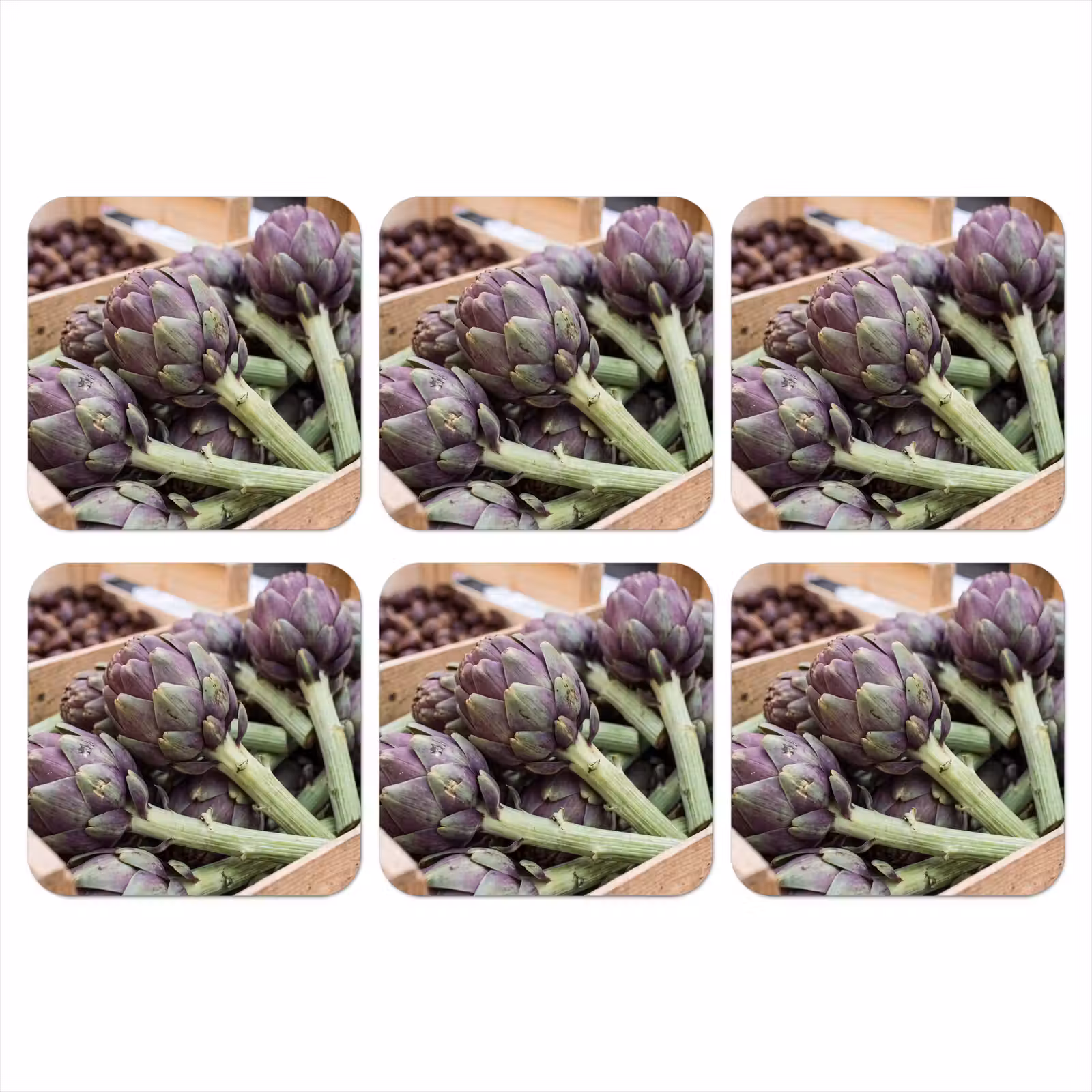 Coaster - Vegetables - Market - Fresh - Groenten - Markt - Vers onderzetter kurk middel