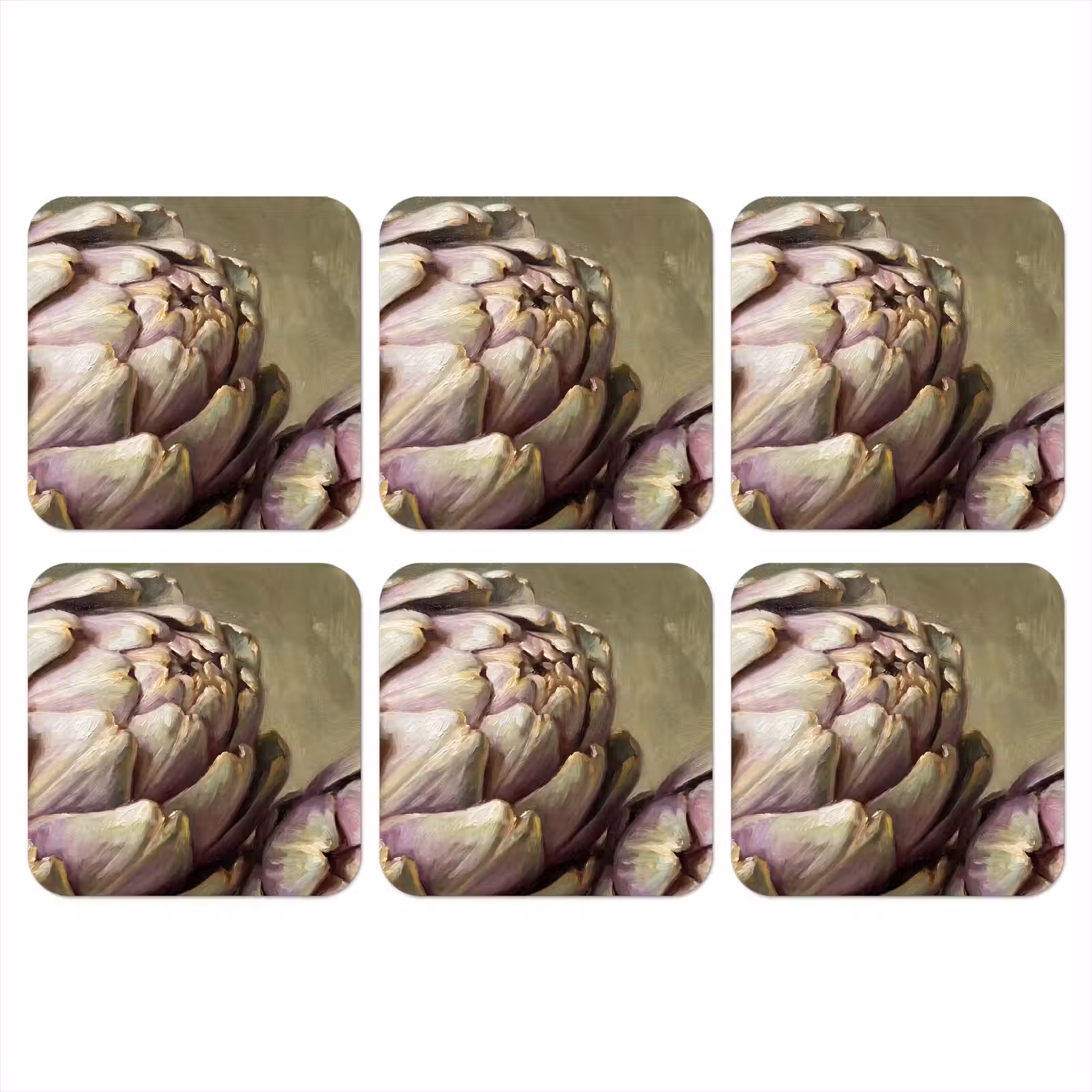 Coaster - Vegetables - Still Life - Painting - Groente - Stilleven - Schilderij onderzetter kurk middel