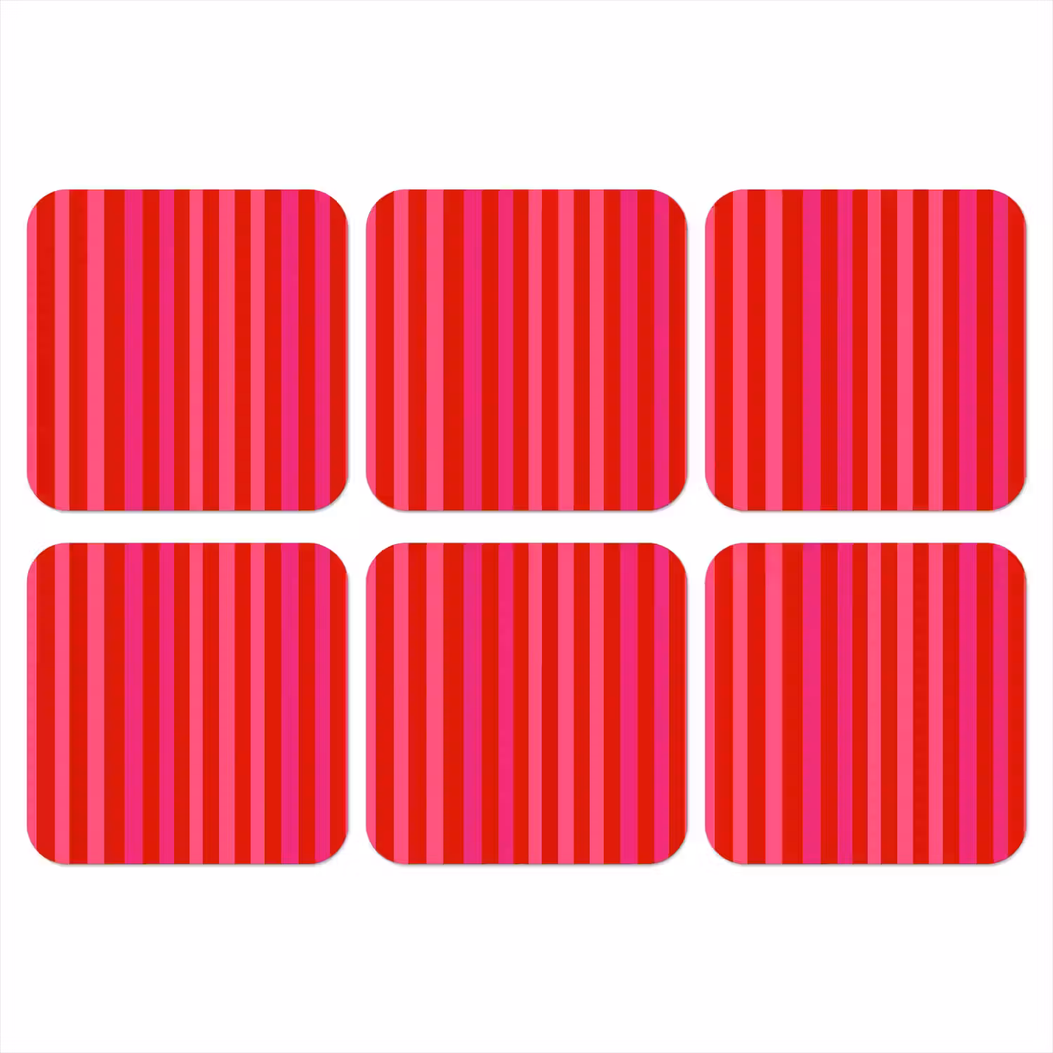 Verticaal - Strepen - Roze onderzetter kurk middel 366 -3d