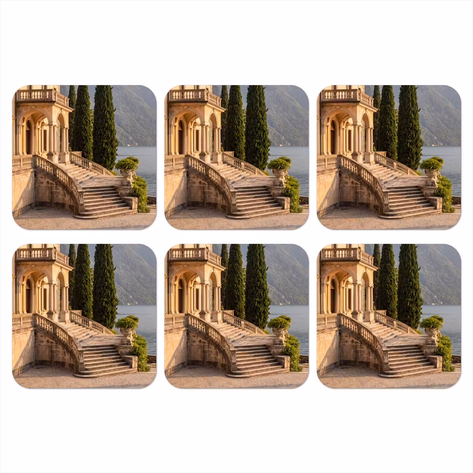 Coaster - Villa - Water - Stairs - Villa - water -trappen onderzetter kurk middel