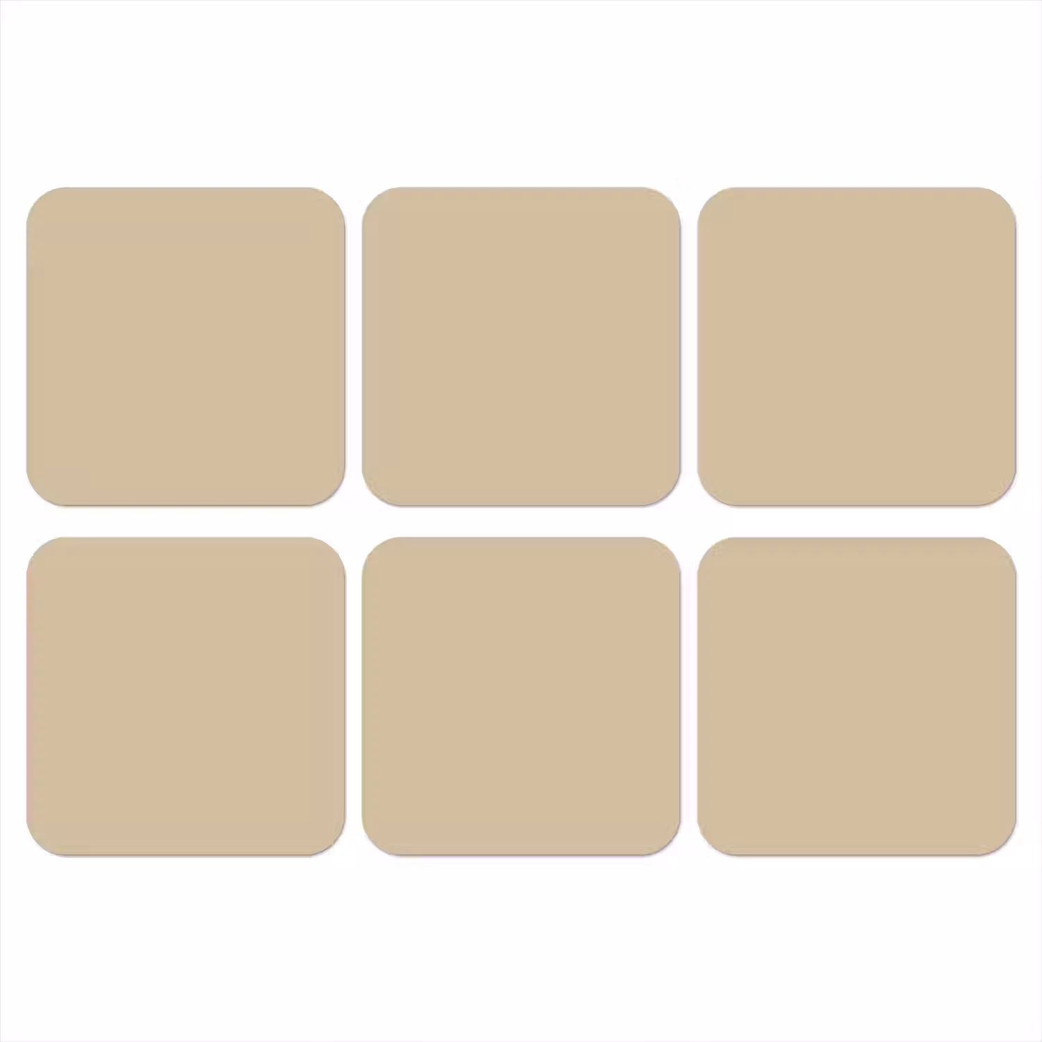 Warm - Sand - Nude onderzetter kurk middel 366 -3d