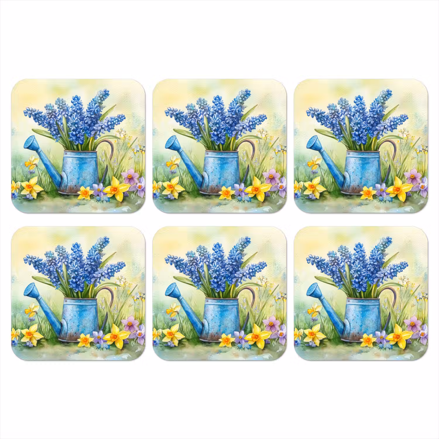 Gieter - Lavendel - Bloesems onderzetter kurk middel -3d