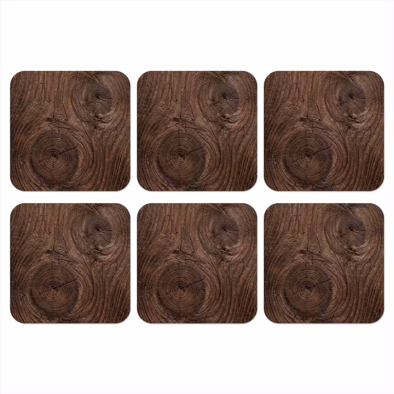 Houtnerf - Textuur - Patroon - Bruin - Rustiek onderzetter kurk middel -3d