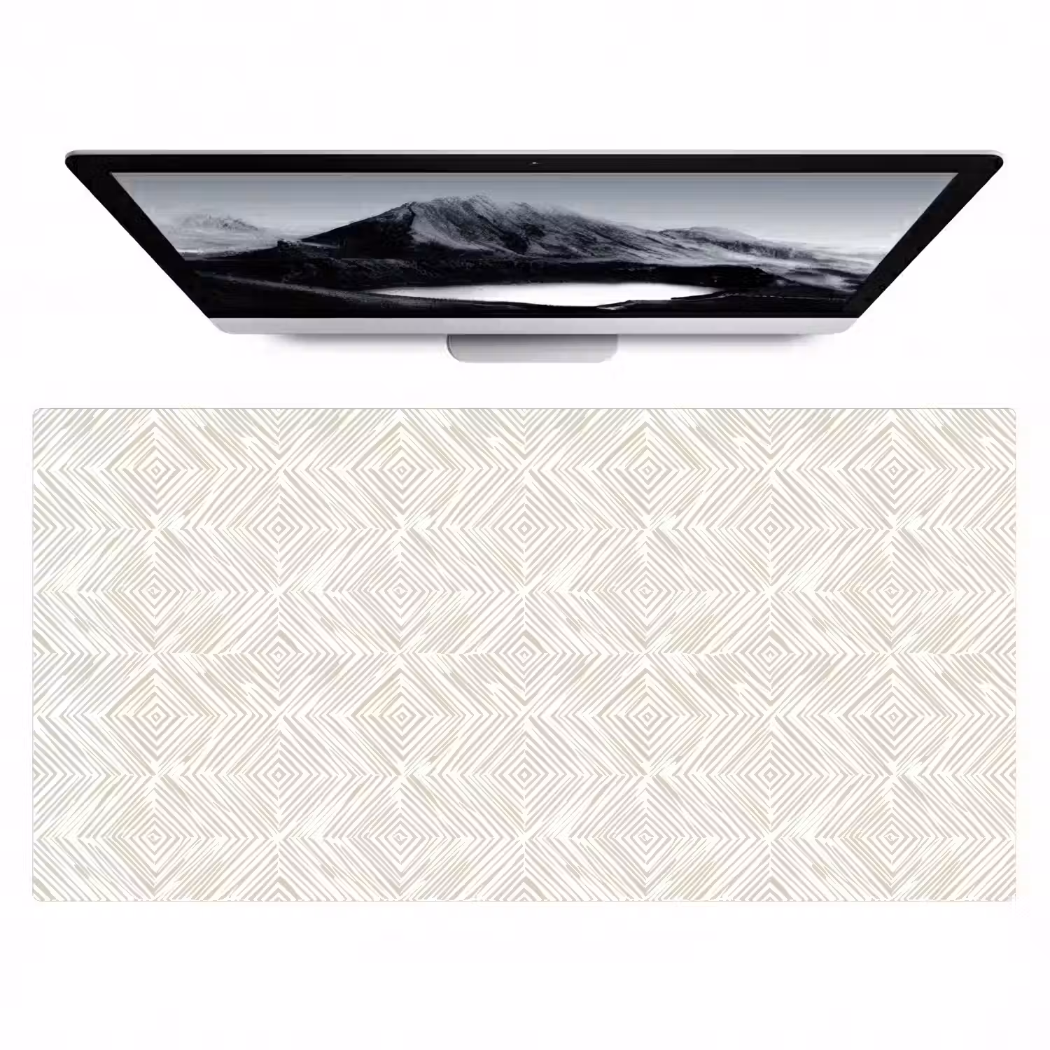 Abstract - Ruiten - Beige Muismat XXL klein 681 -zzz3d