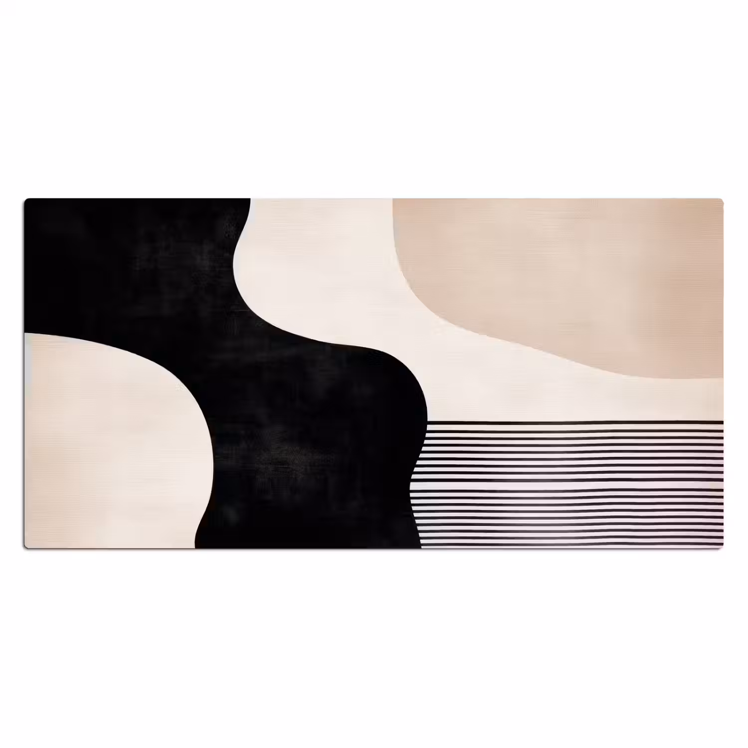 Abstract - Japandi - Beige - Modern Muismat XXL klein -3d_leeg