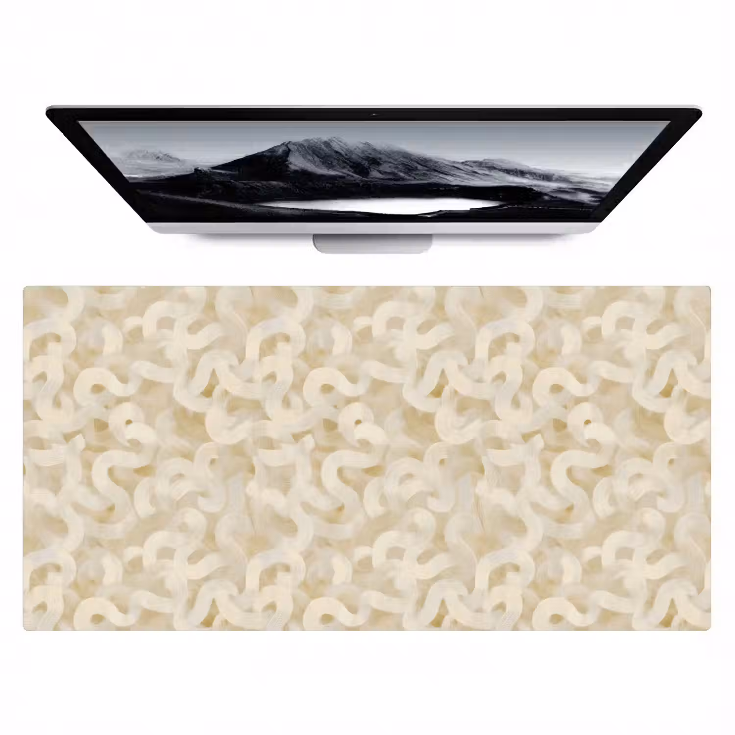 Abstract - Lijnen - Beige Muismat XXL klein 681 -zzz3d