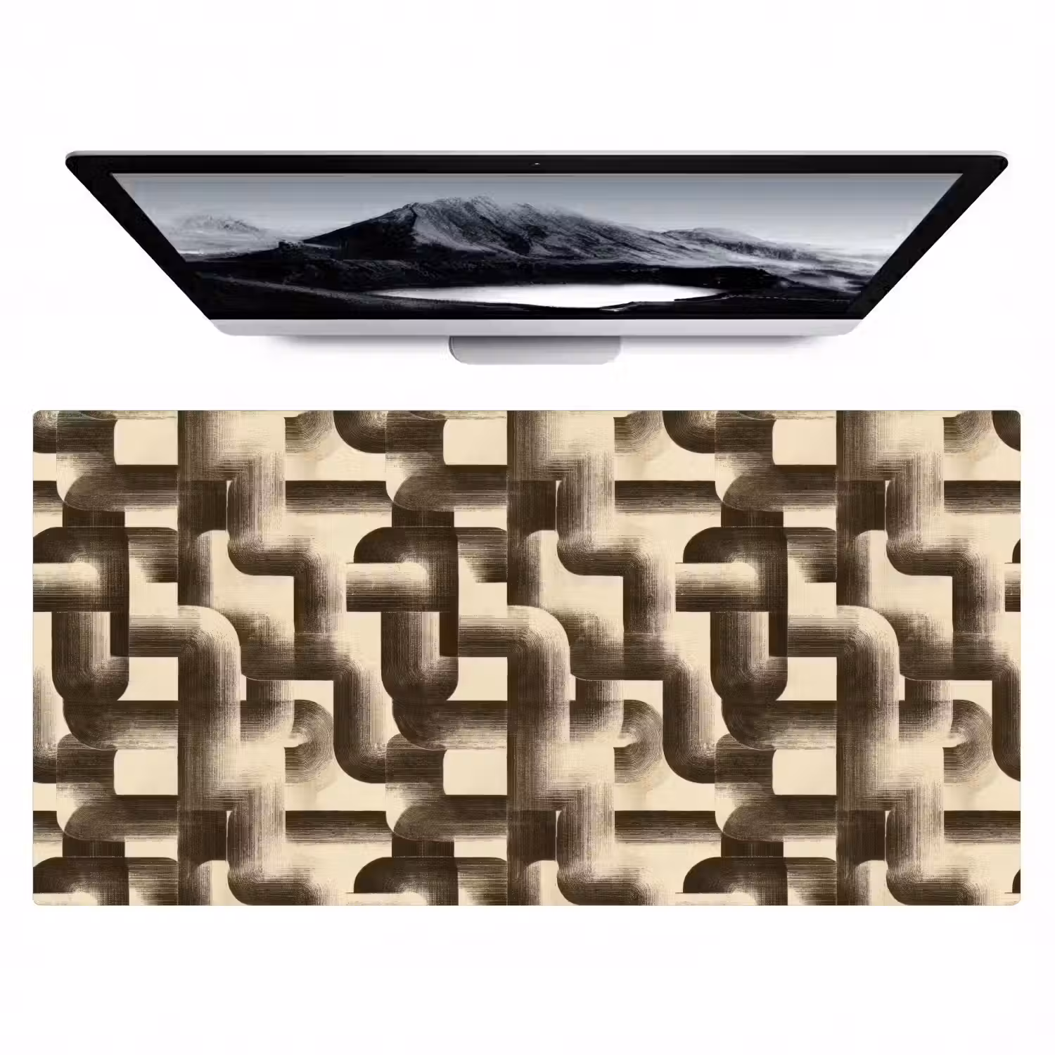 Abstract - Retro - Zwart Muismat XXL klein 681 -zzz3d