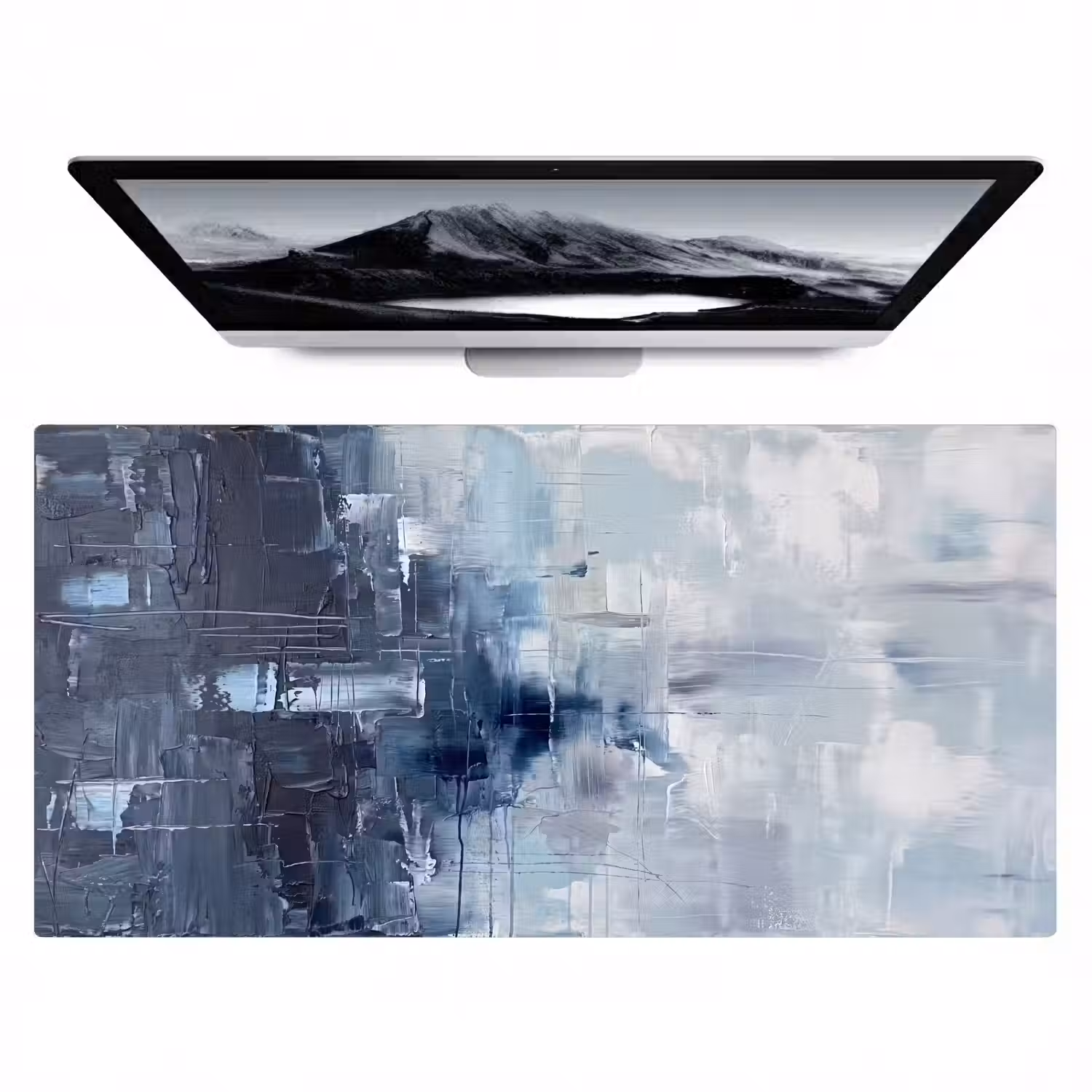 Abstract - Textuur - Kunst - Modern - Blauw Muismat XXL klein -zzz3d