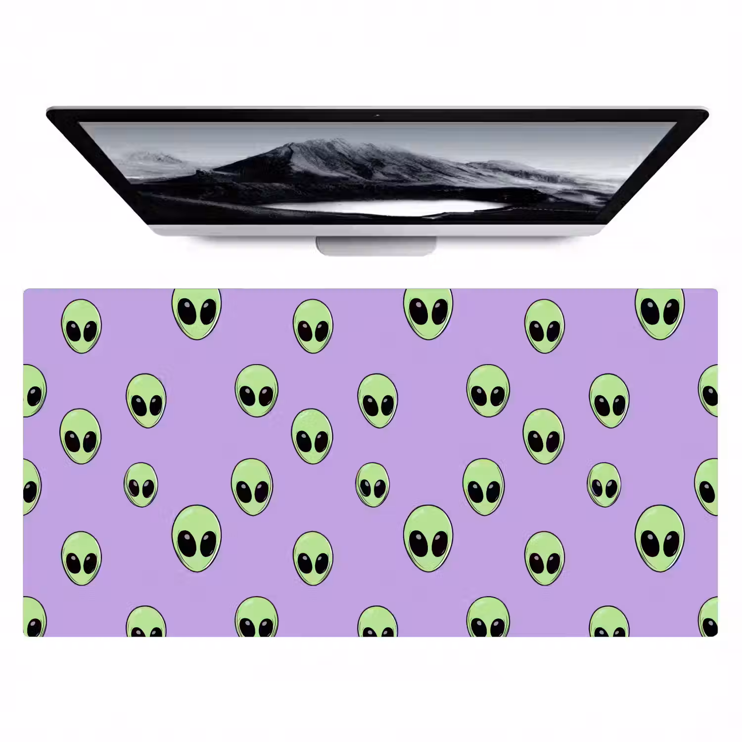 Alien - Retro - Lila Muismat XXL klein 681 -zzz3d