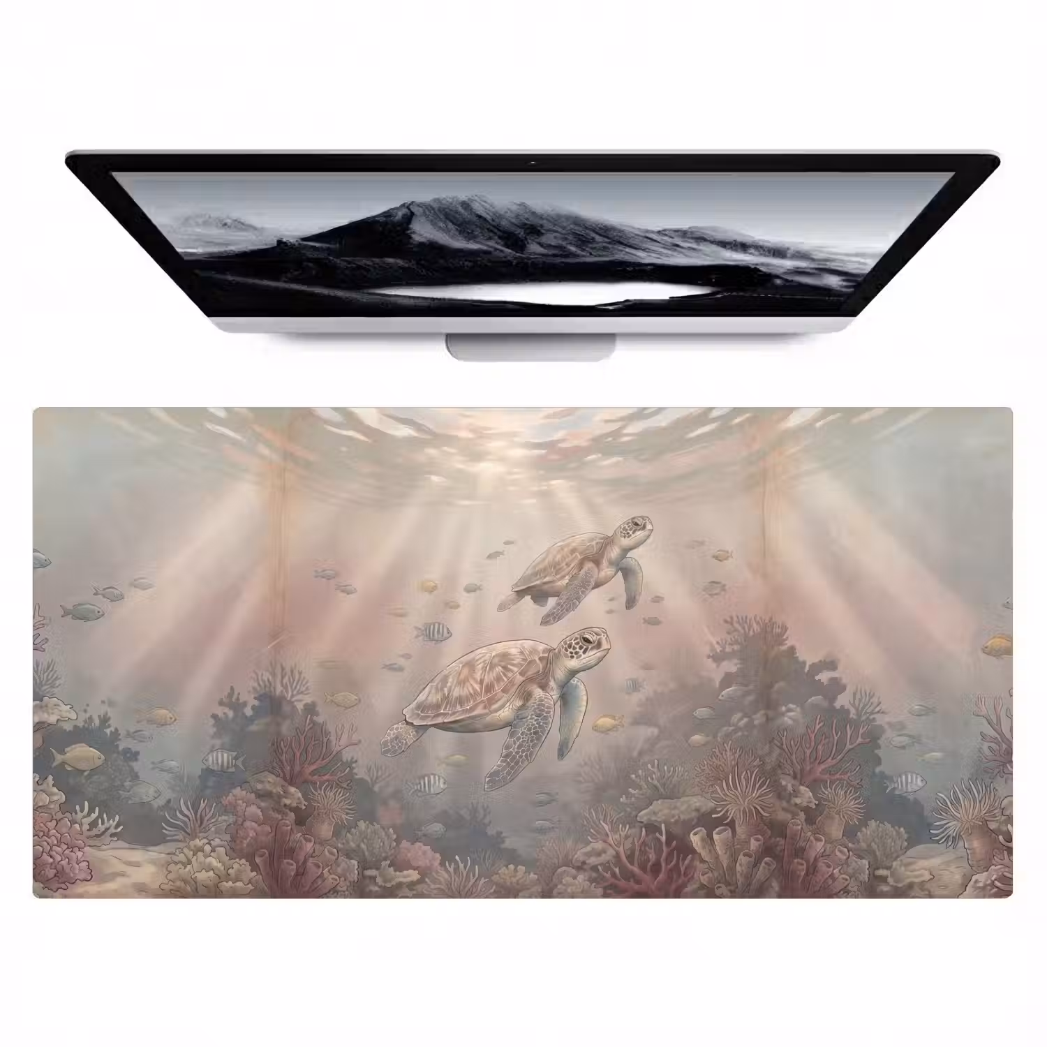 Dier - Onderwater - Oceaan - Illustratie - Zeeleven Muismat XXL klein -zzz3d