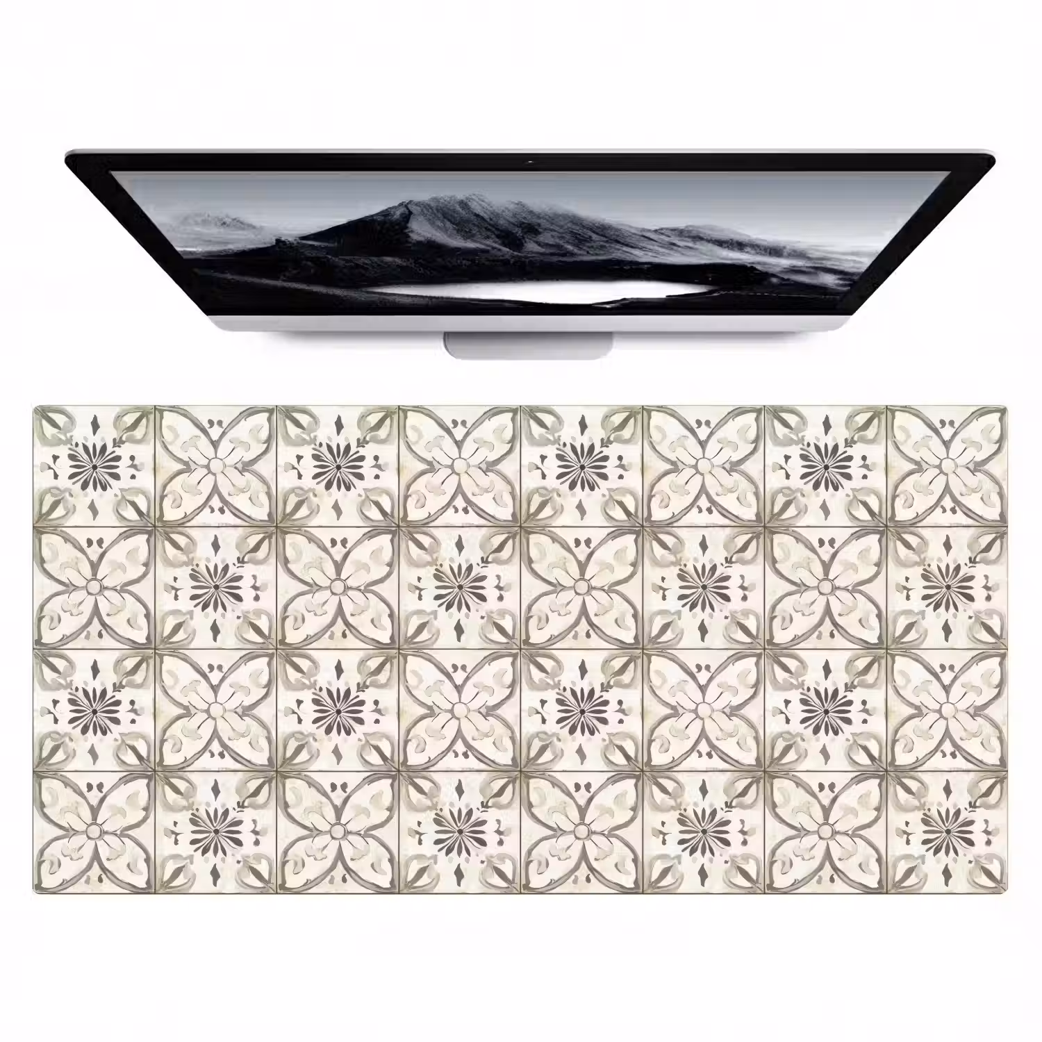 Antiek - Tegel - Beige Muismat XXL klein 681 -zzz3d