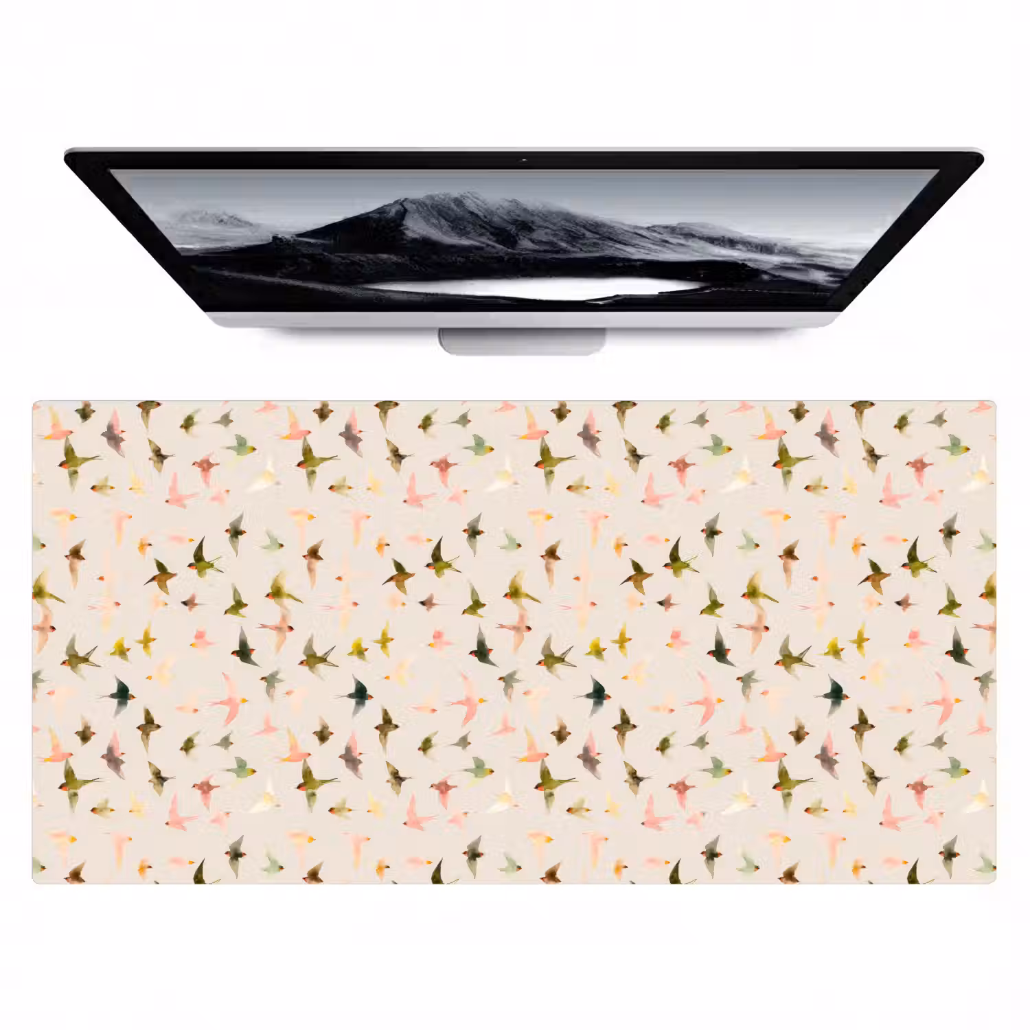Vogels - Vliegen - Kleurrijk Muismat XXL klein 681 -zzz3d