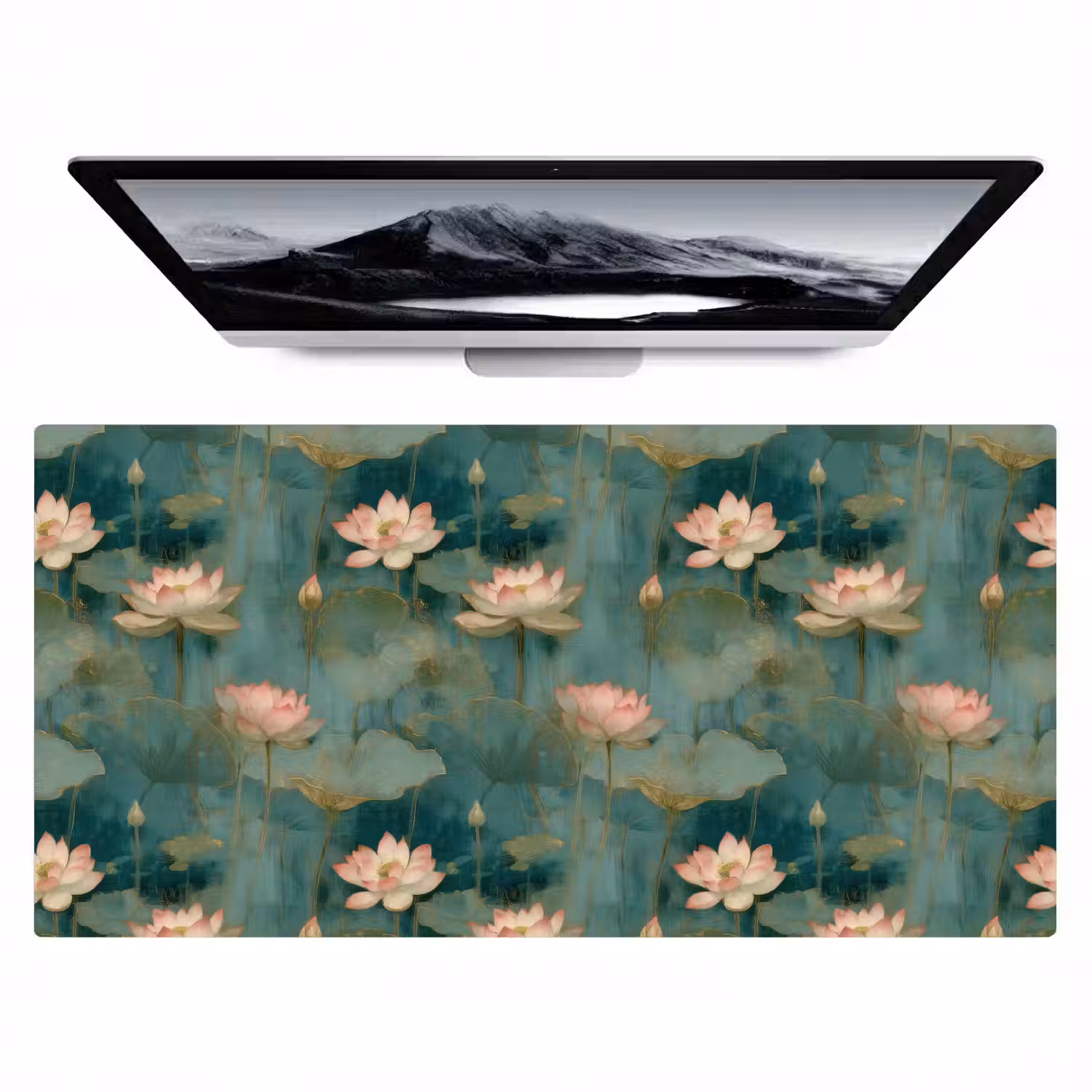 Botanisch - Bloemen - Roze Muismat XXL klein 681 -zzz3d