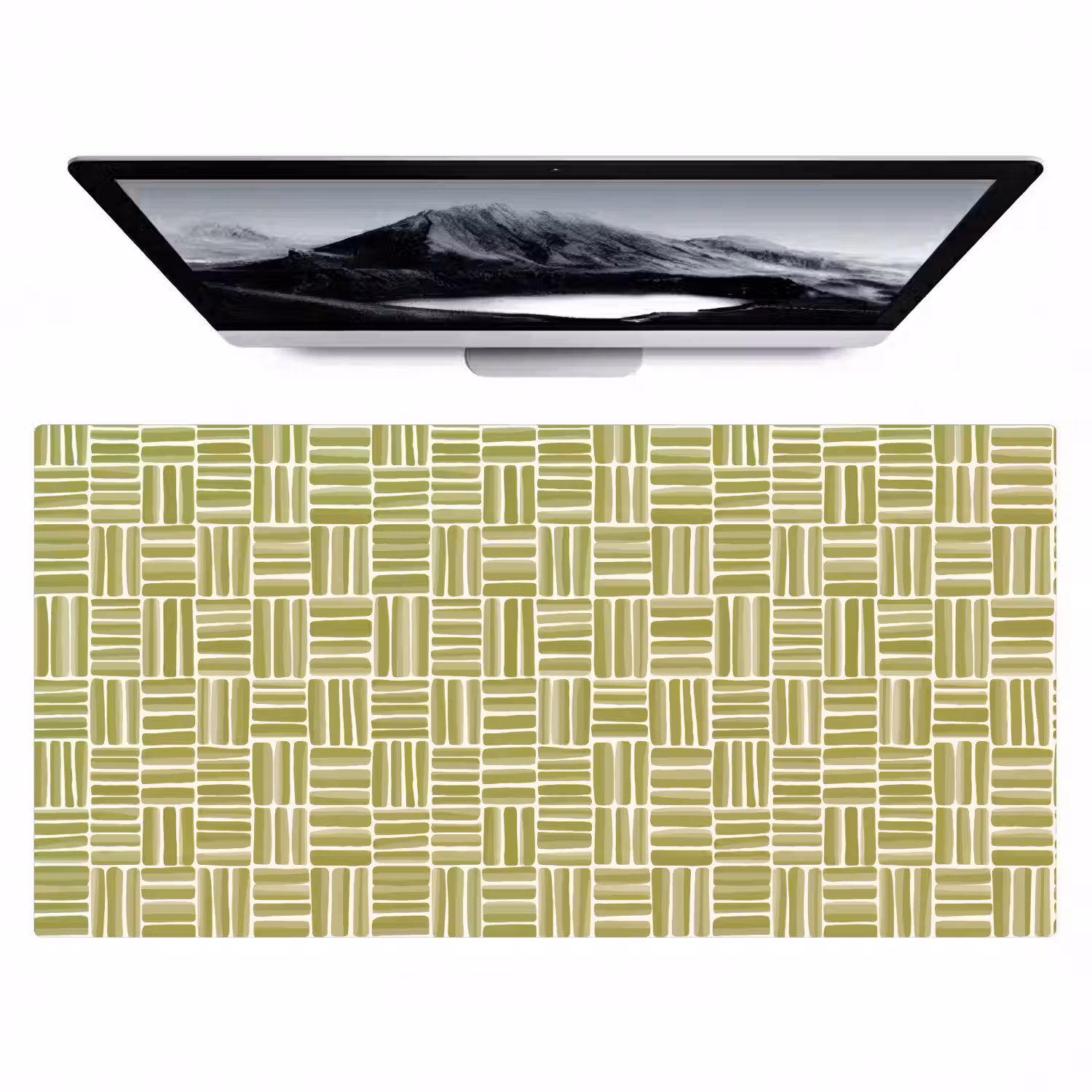 Vlecht - Patroon - Groen Muismat XXL klein 681 -zzz3d