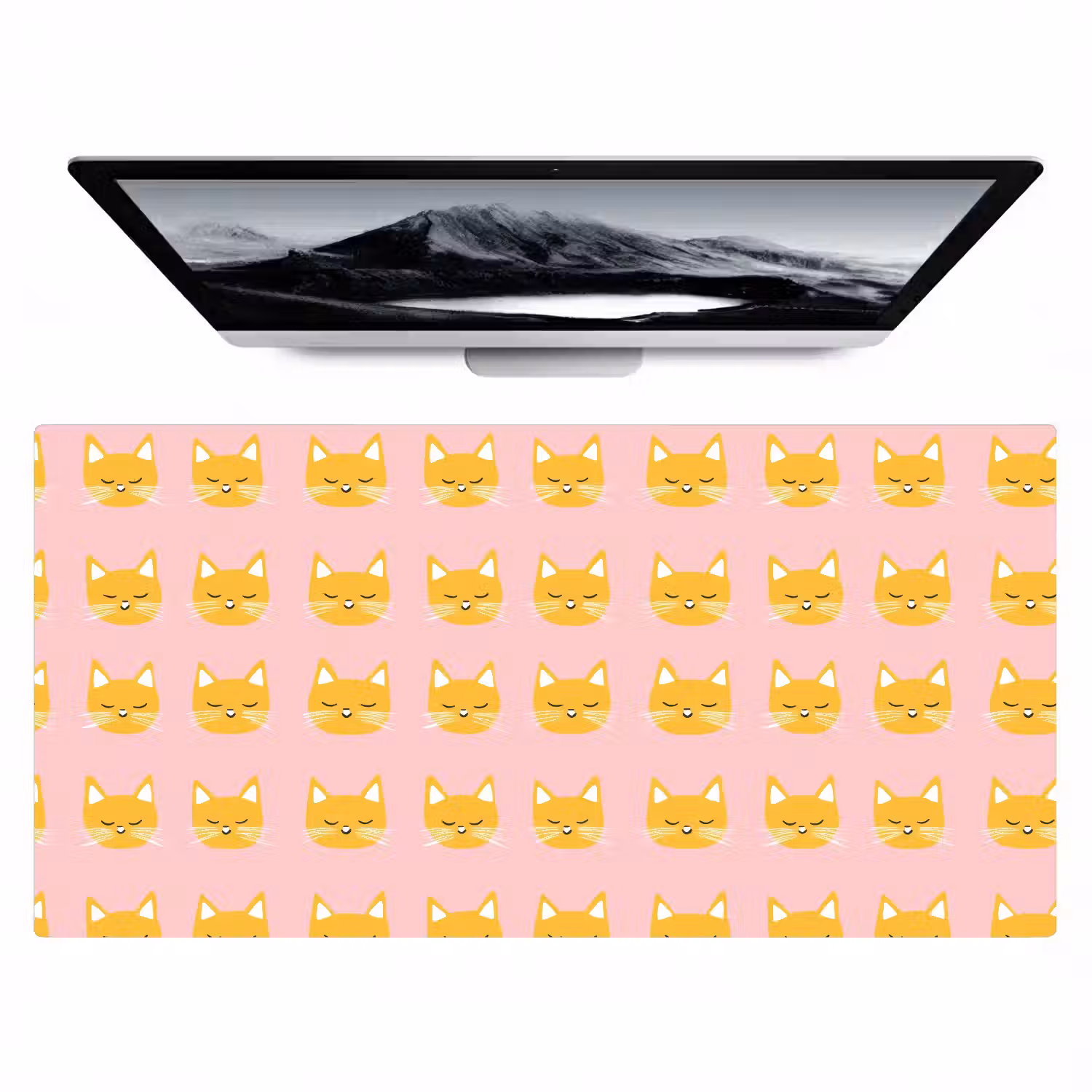 Katten - Patroon - Roze Muismat XXL klein 681 -zzz3d