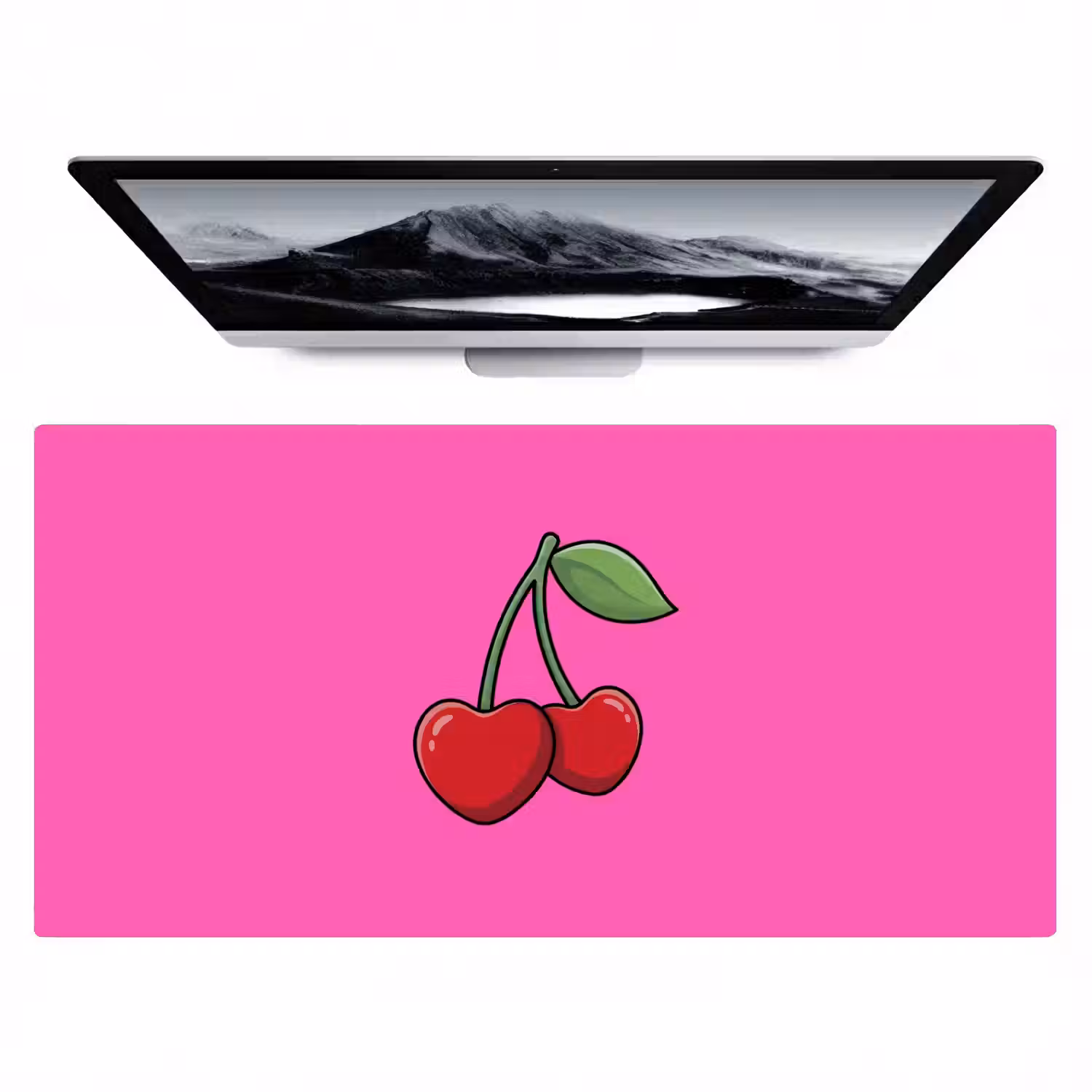 Kers - Roze - Fruit Muismat XXL klein -zzz3d