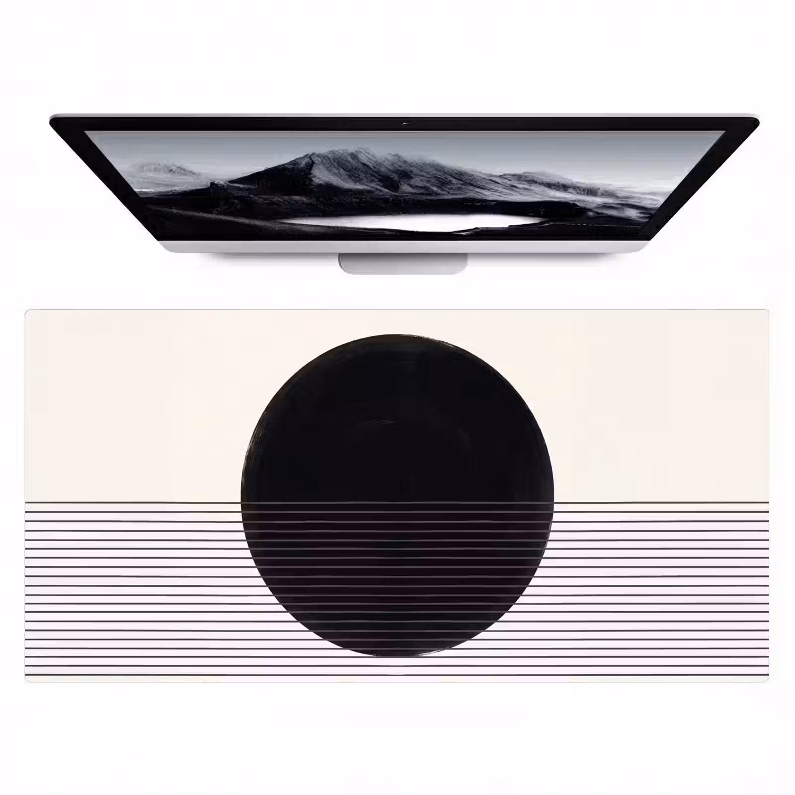 Desk Mat - Circle - Lines - Abstract - Cirkel - Lijnen - Abstract Muismat XXL klein