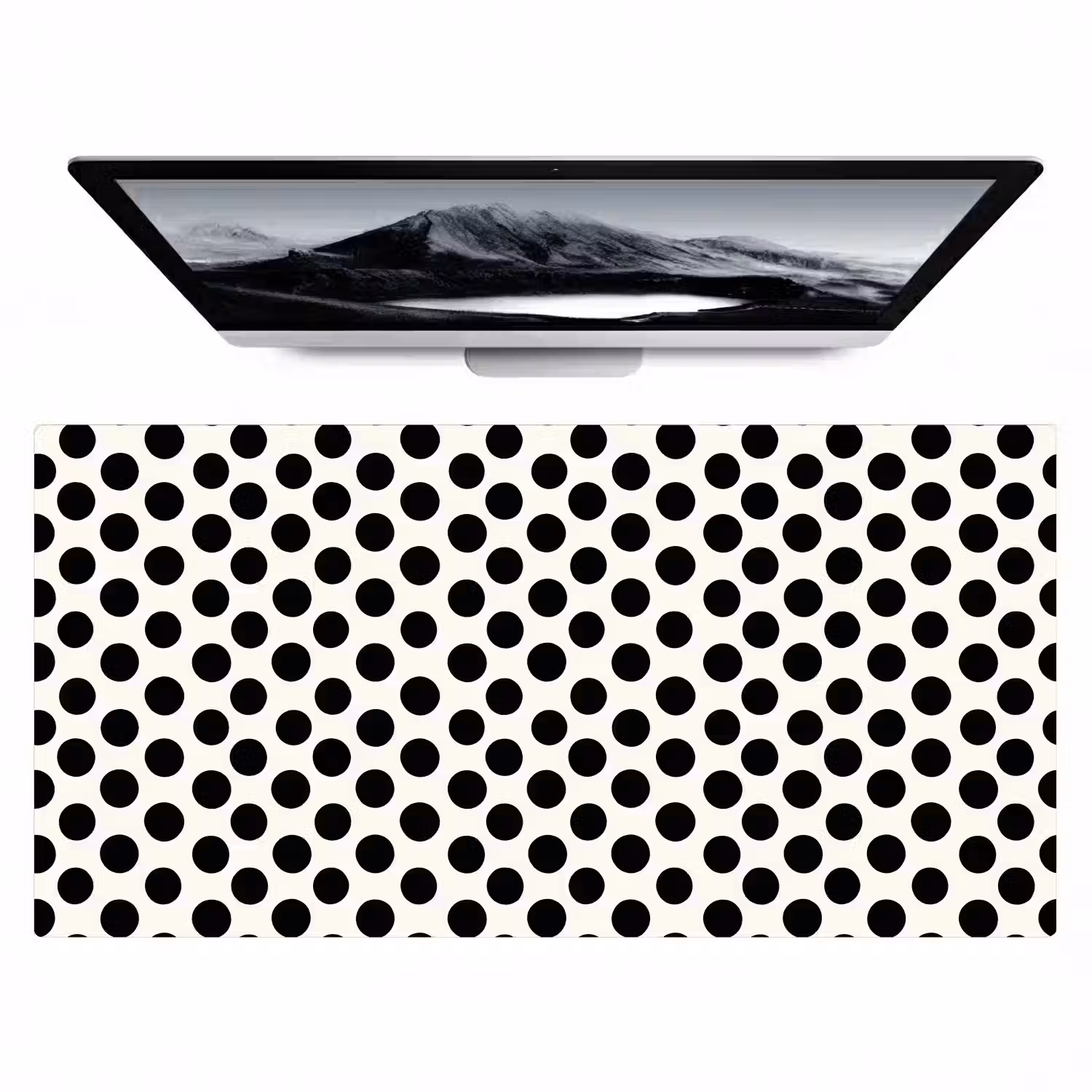Klassiek - Stippen - Zwart Muismat XXL klein 681 -zzz3d
