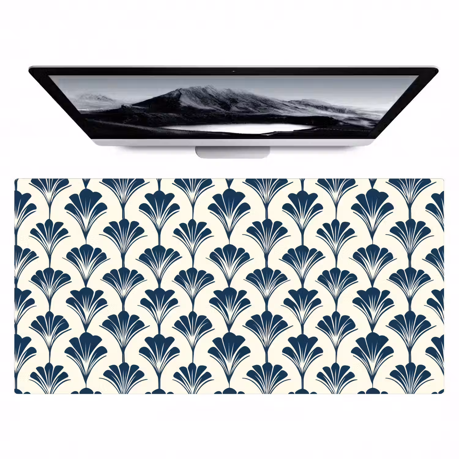 Klassiek - Motief - Blauw Muismat XXL klein 681 -zzz3d