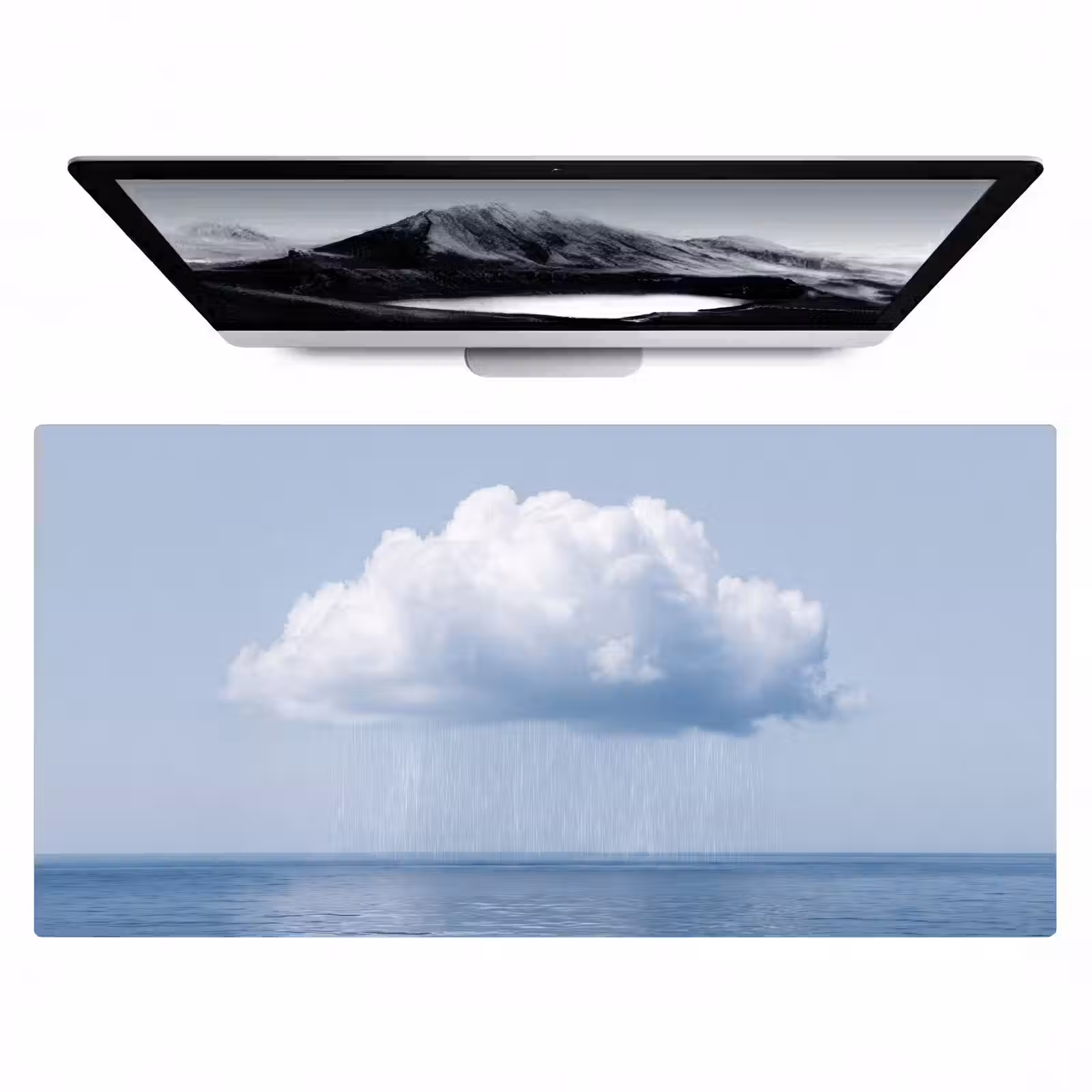 Desk Mat - Cloud - Rain - Nature - Wolk - Regen - Natuur Muismat XXL klein