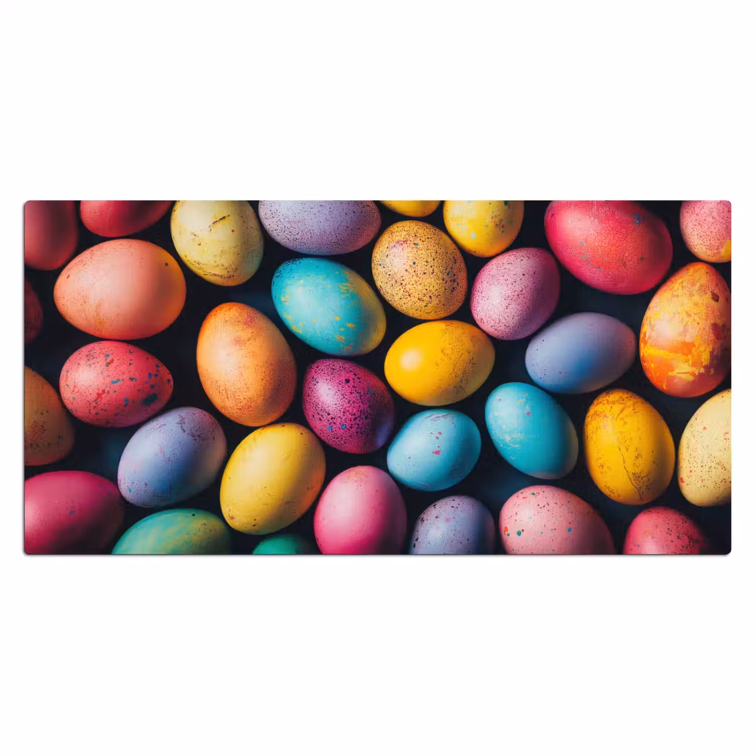 Kleurrijk - Paaseitjes - Spetters Muismat XXL klein -3d_leeg