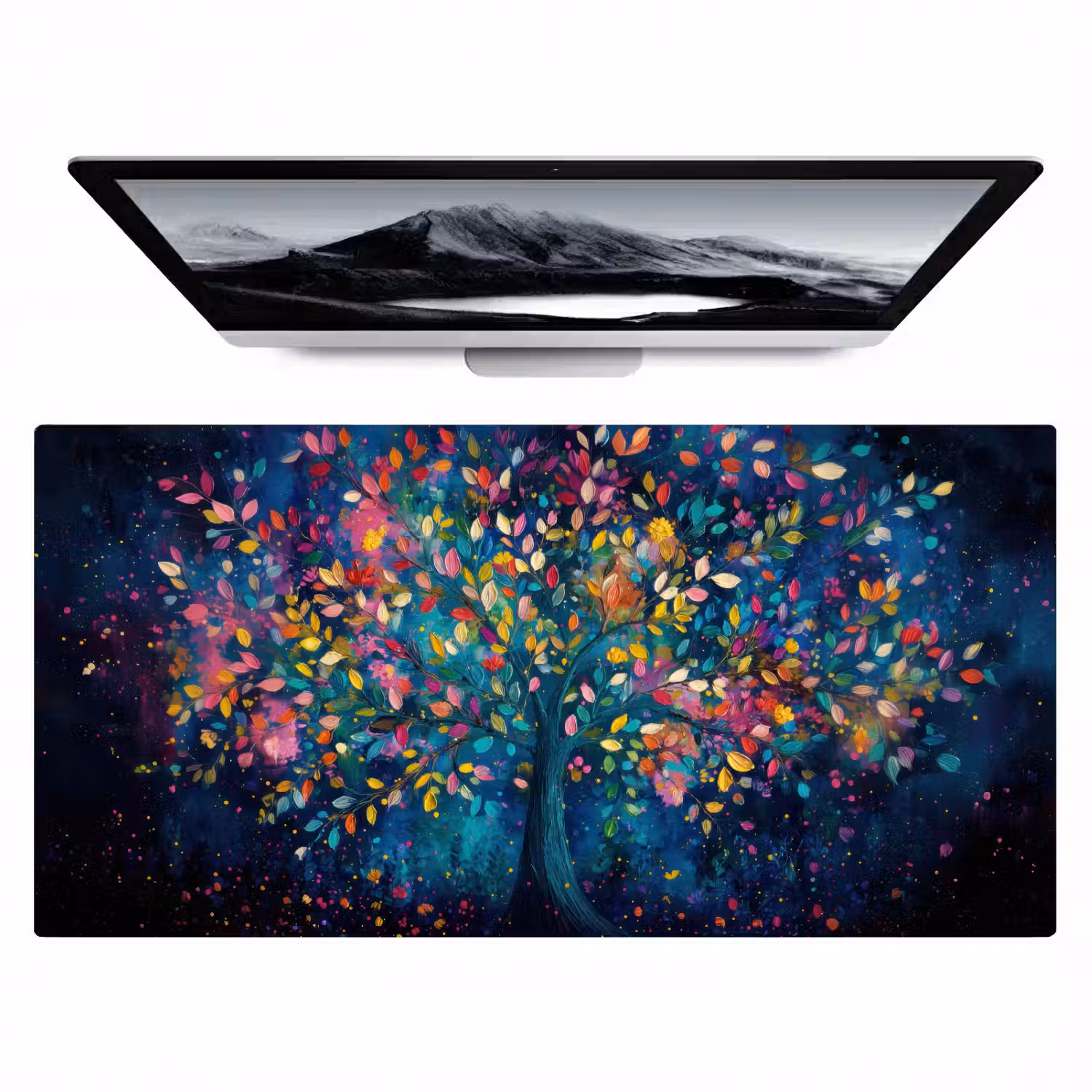 Kleurrijk - Boom - Magisch - Abstract Muismat XXL klein -zzz3d