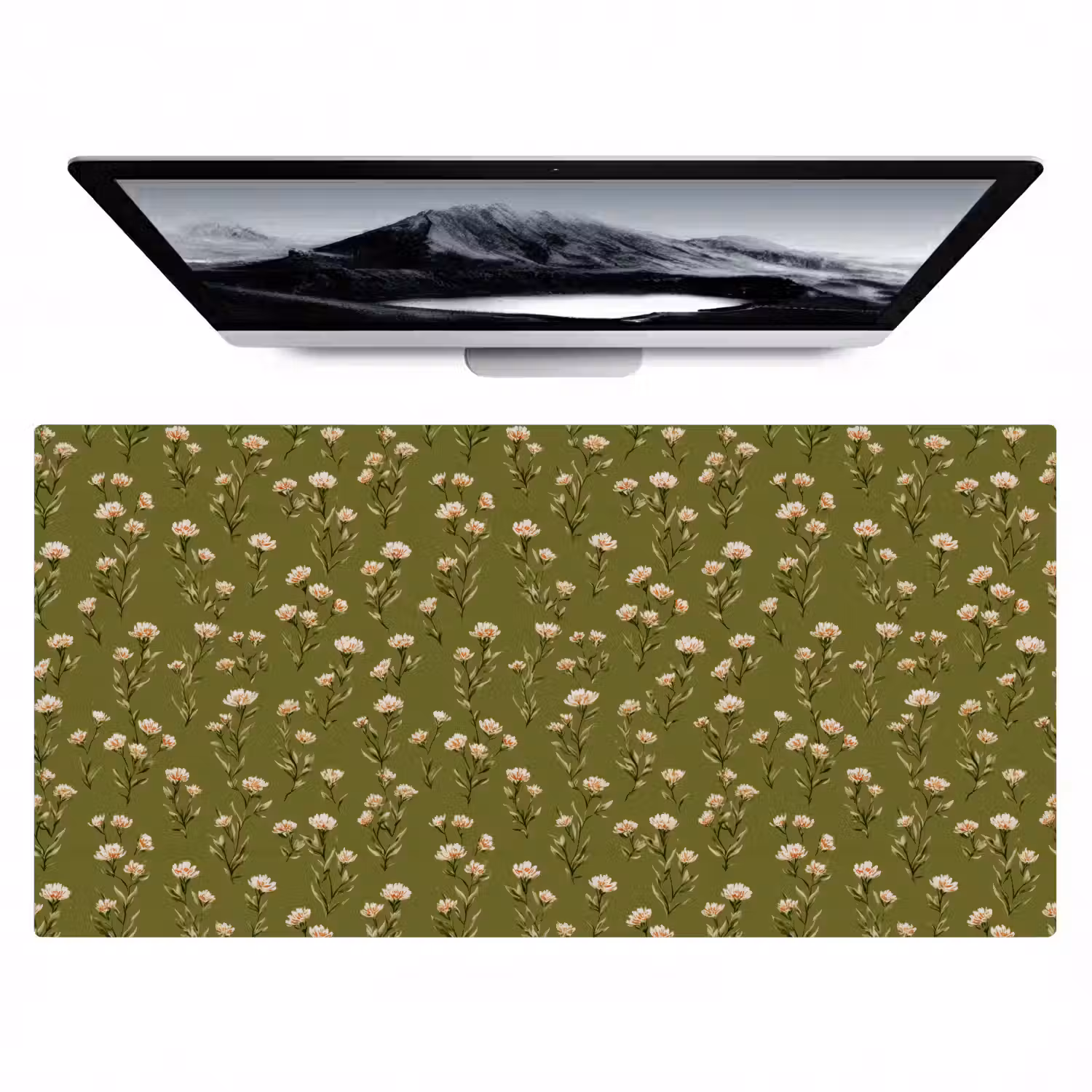 Landelijk - Bloemen - Groen Muismat XXL klein 681 -zzz3d