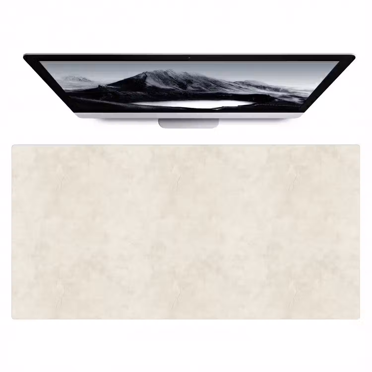 Crème - Egaal - Beton Muismat XXL klein 681 -zzz3d