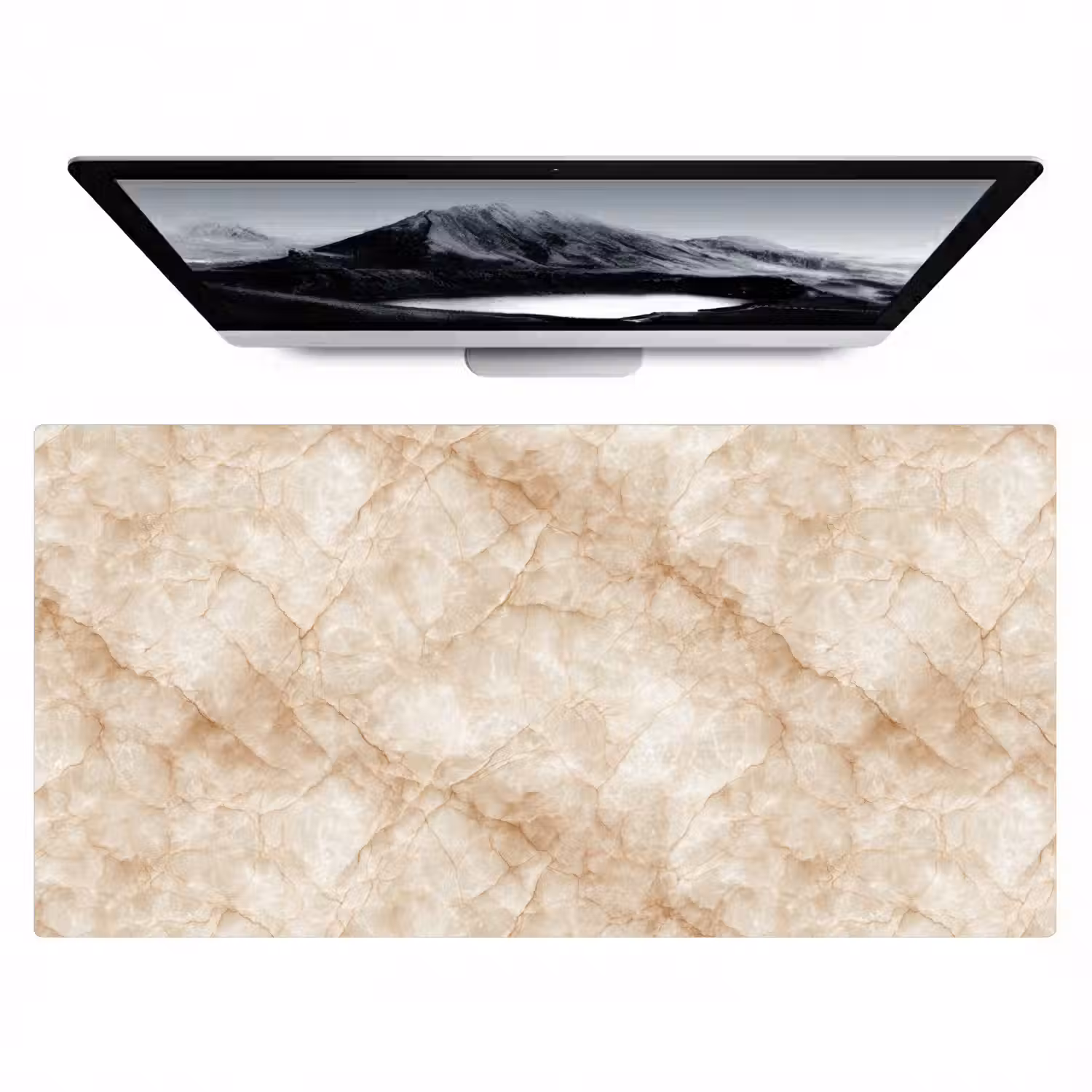 Kristalstructuur - Bruin - Marmer Muismat XXL klein 681 -zzz3d