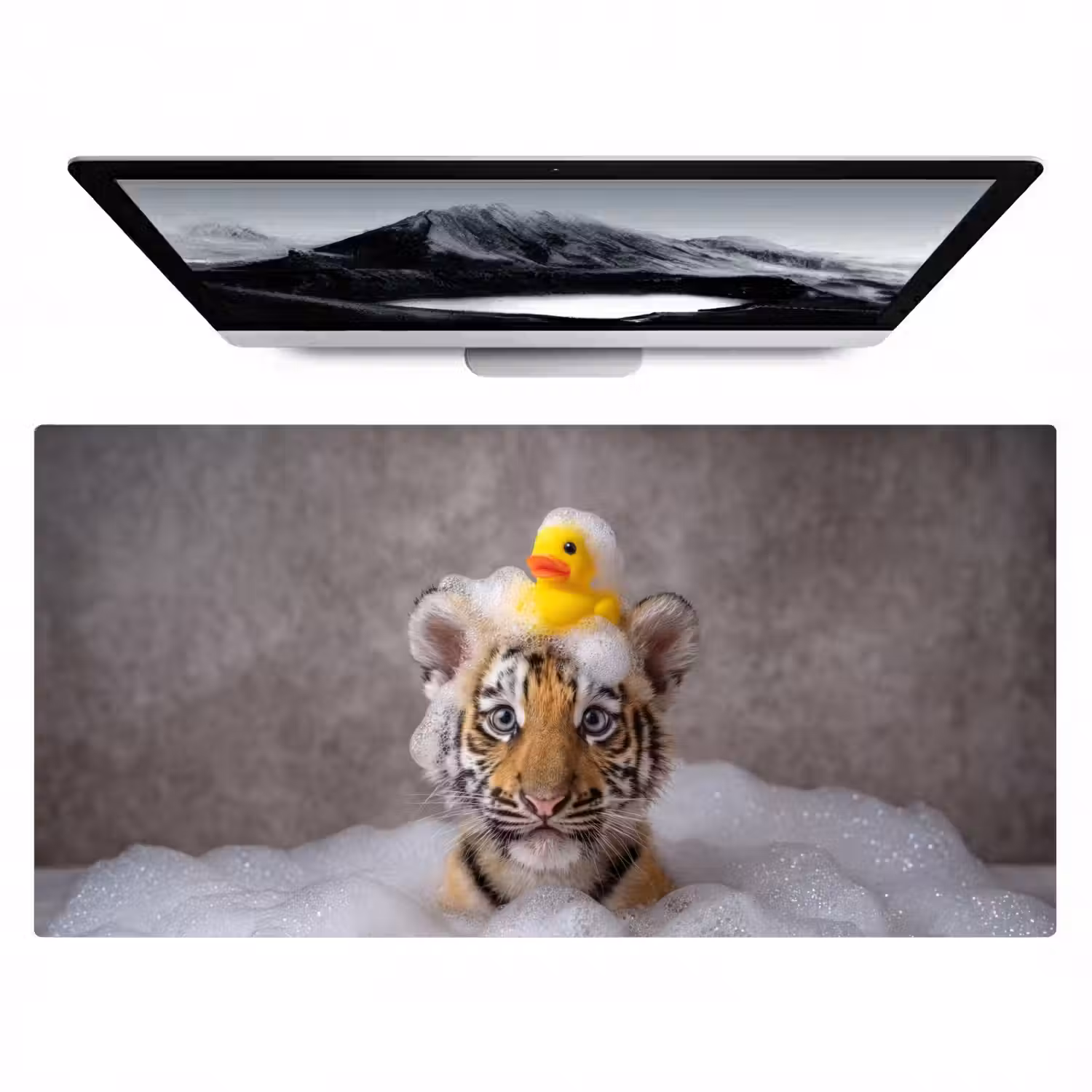 Welpje - Bad - Geel Muismat XXL klein -zzz3d