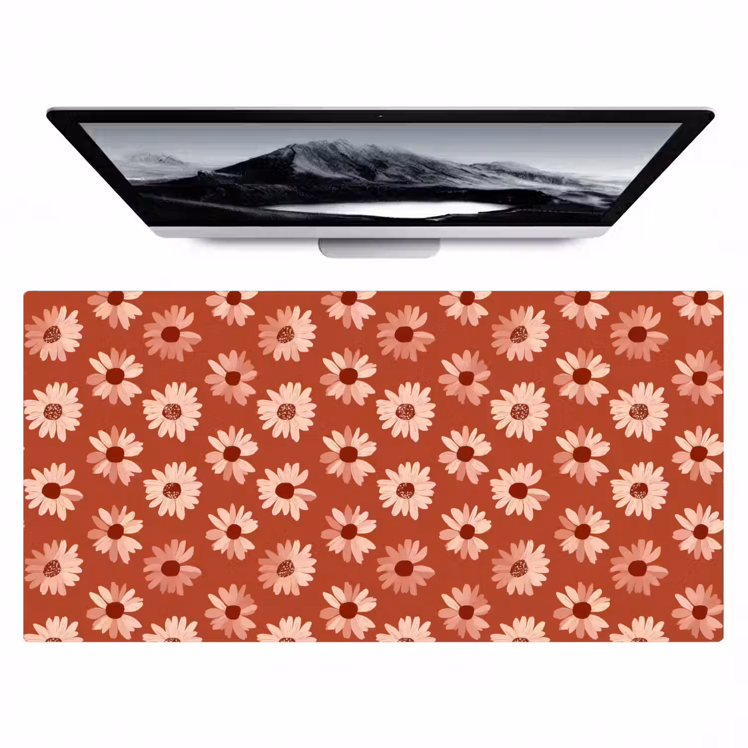 Madelief - Retro - Terracotta Muismat XXL klein 681 -zzz3d
