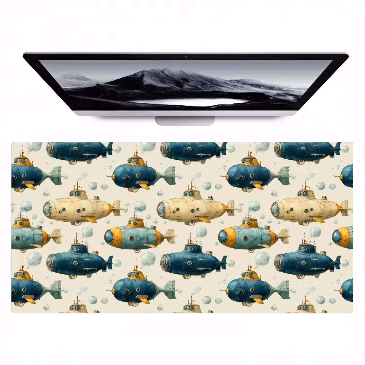 Duikboot - Fantasie - Kleurrijk Muismat XXL klein 681 -zzz3d