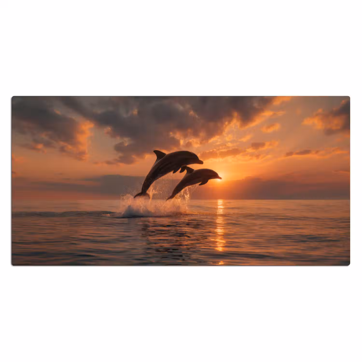 Dolfijnen - Zee - Realistisch Muismat XXL klein -3d_leeg