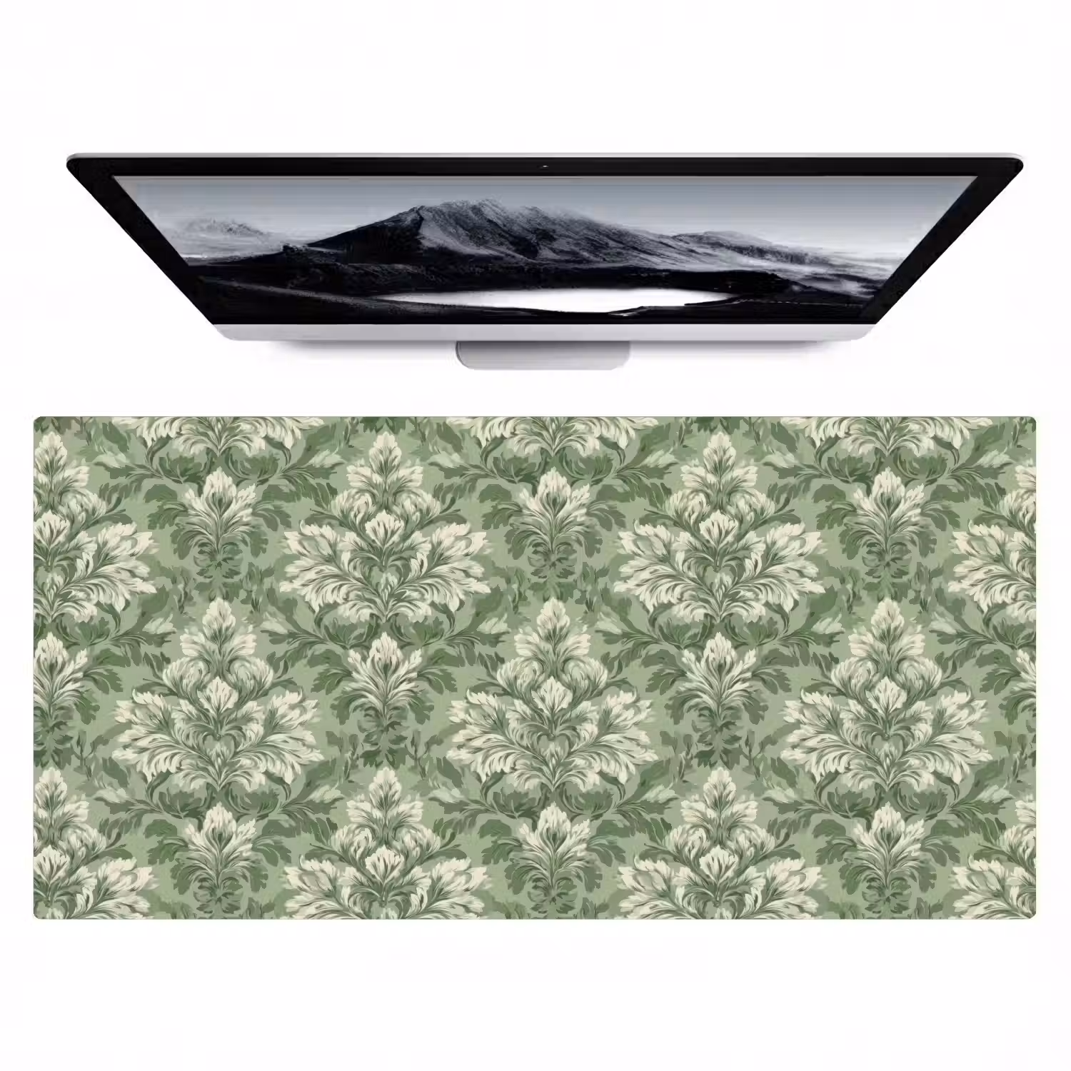 Sierlijk - Lichtgroen - Planten - Patroon - Getailleerd Muismat XXL klein 681 -zzz3d